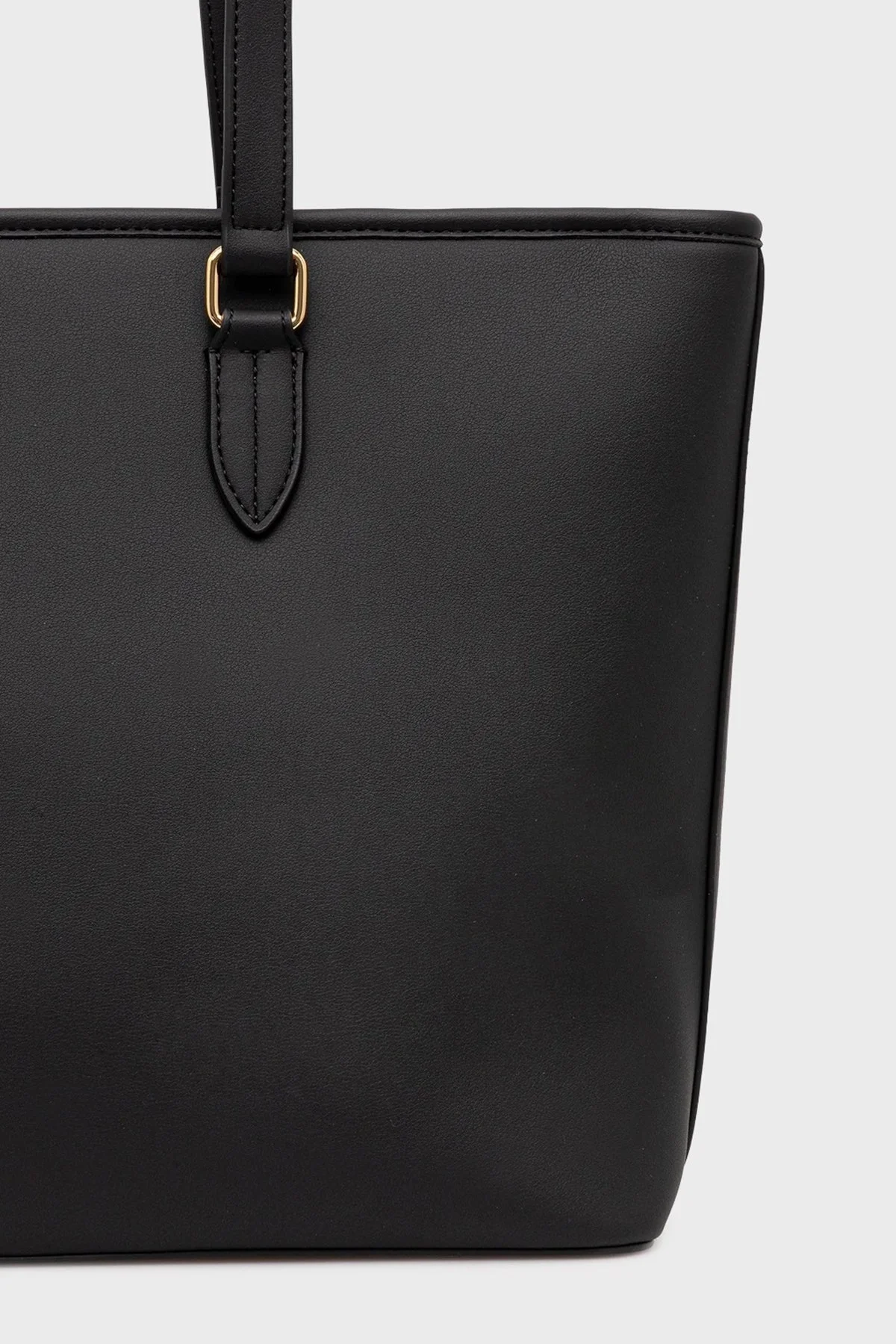 Love Moschino Logolu Sabit Çift Tutma Saplı Büyük Bayan Çanta JC4190PP1NKD0000 SİYAH - 5