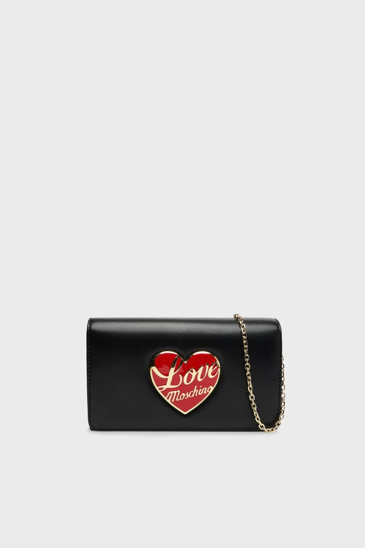 Love Moschino Logolu Sabit Zincir Askılı Mini Bayan Çanta JC4186PP1NLP0000 SİYAH - 1