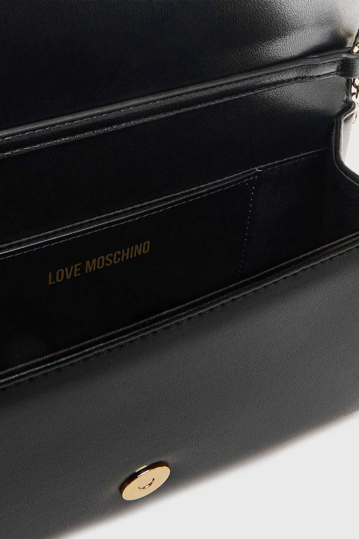 Love Moschino Logolu Sabit Zincir Askılı Mini Bayan Çanta JC4186PP1NLP0000 SİYAH - 4