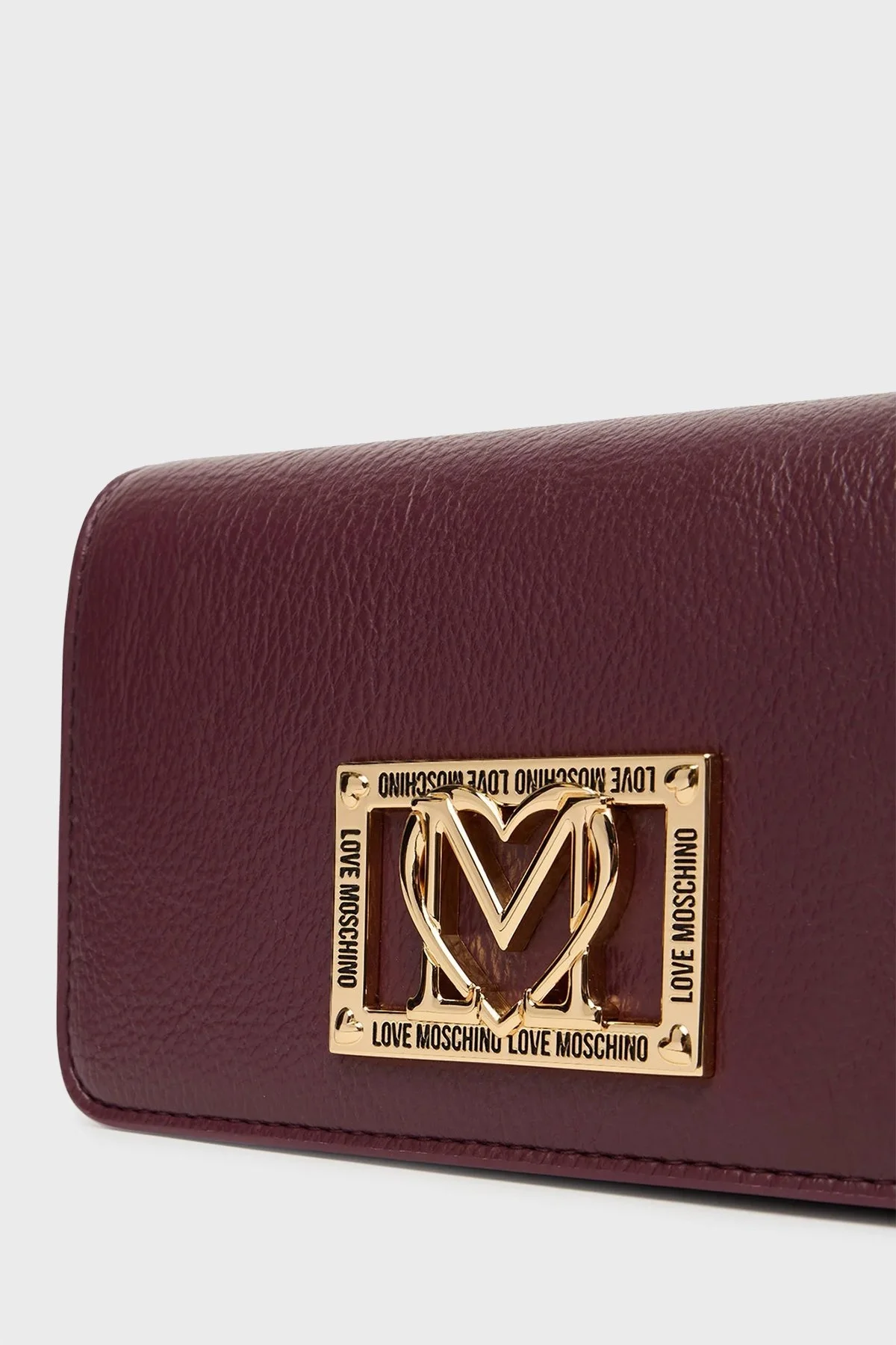 Love Moschino Logolu Sabit Zincir Askılı Portföy Bayan Cüzdan JC5602PP1NLI0552 MOR - 5