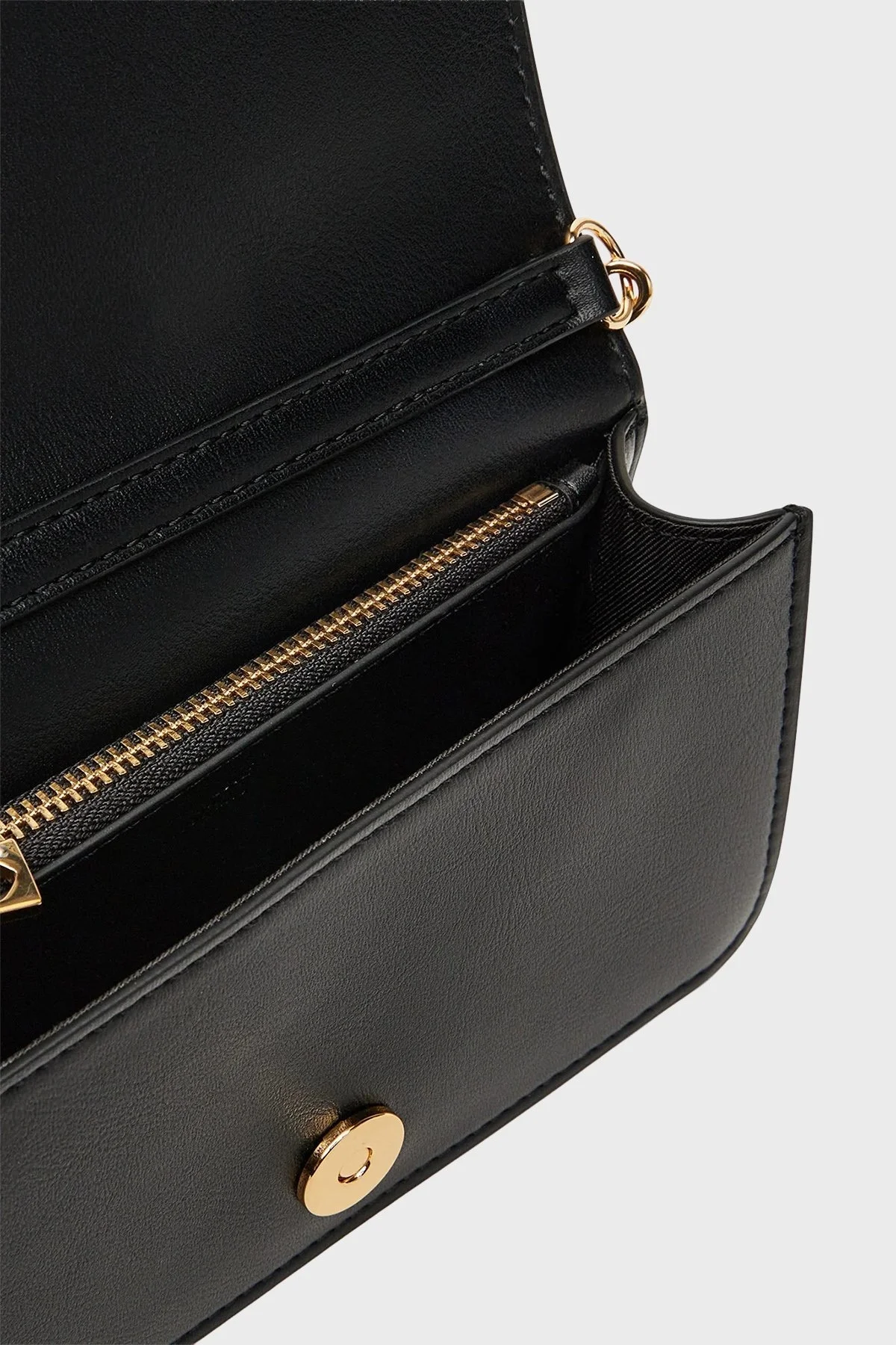 Love Moschino Logolu Sabit Zincir Askılı Portföy Bayan Cüzdan JC5736PP0MKG0000 SİYAH - 4