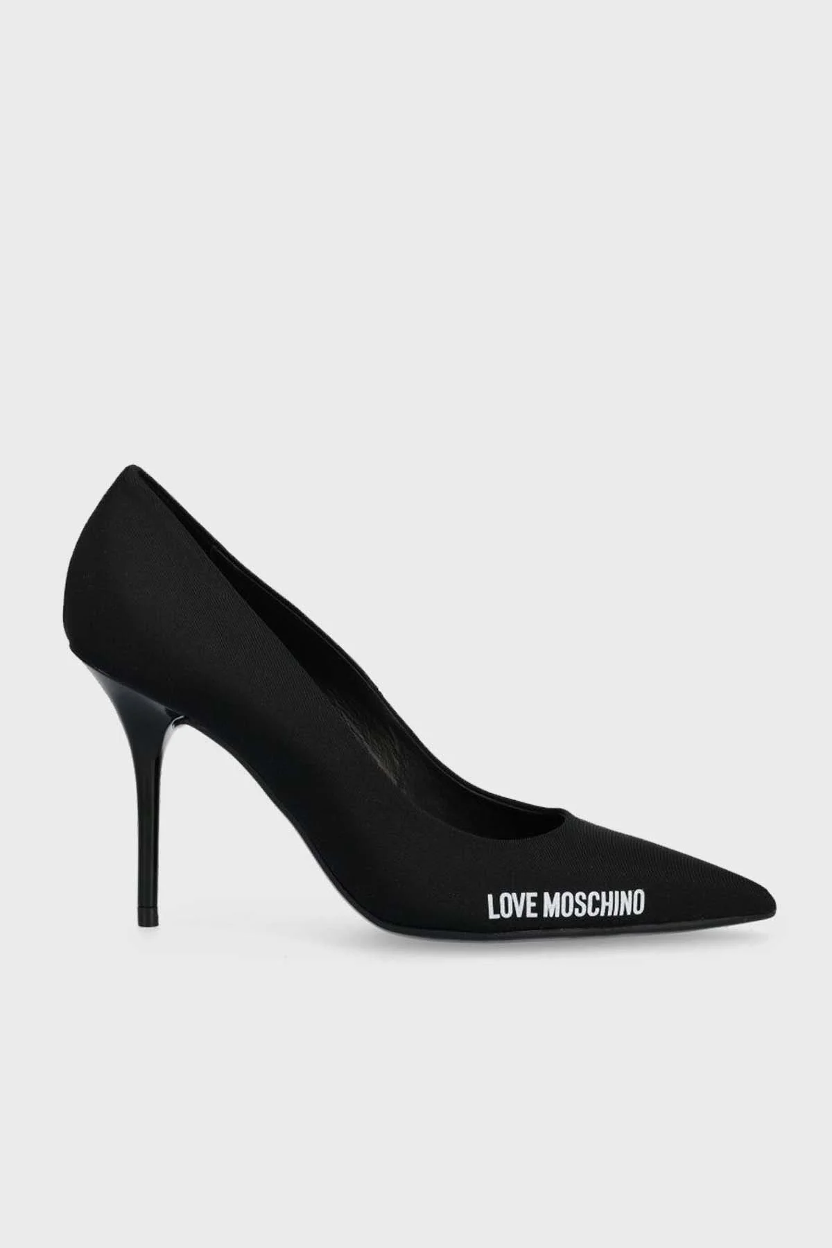 Love Moschino Logolu Sivri Burun Topuklu Bayan Ayakkabı JA10089G0GIM0000 SİYAH - 1