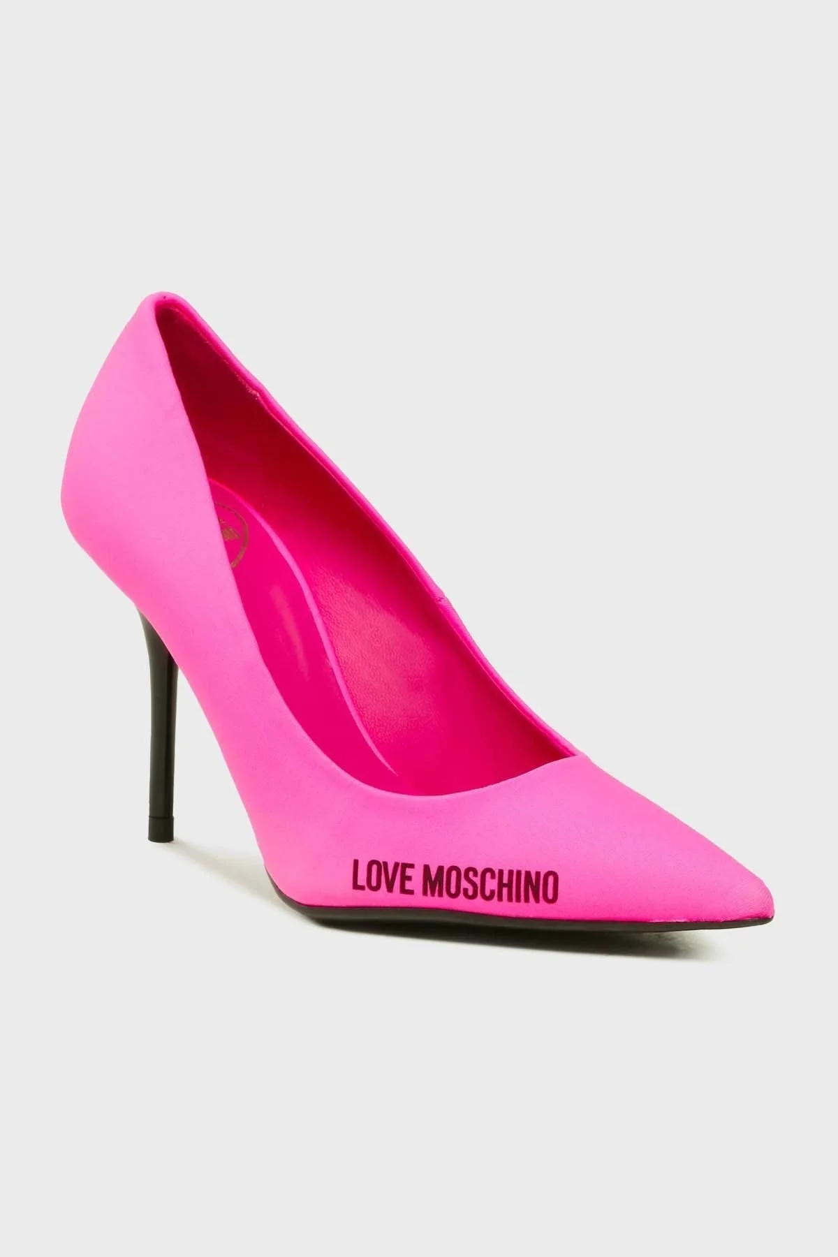 Love Moschino Logolu Sivri Burun Topuklu Bayan Ayakkabı JA10089G1GIM5604 FUŞYA - 2