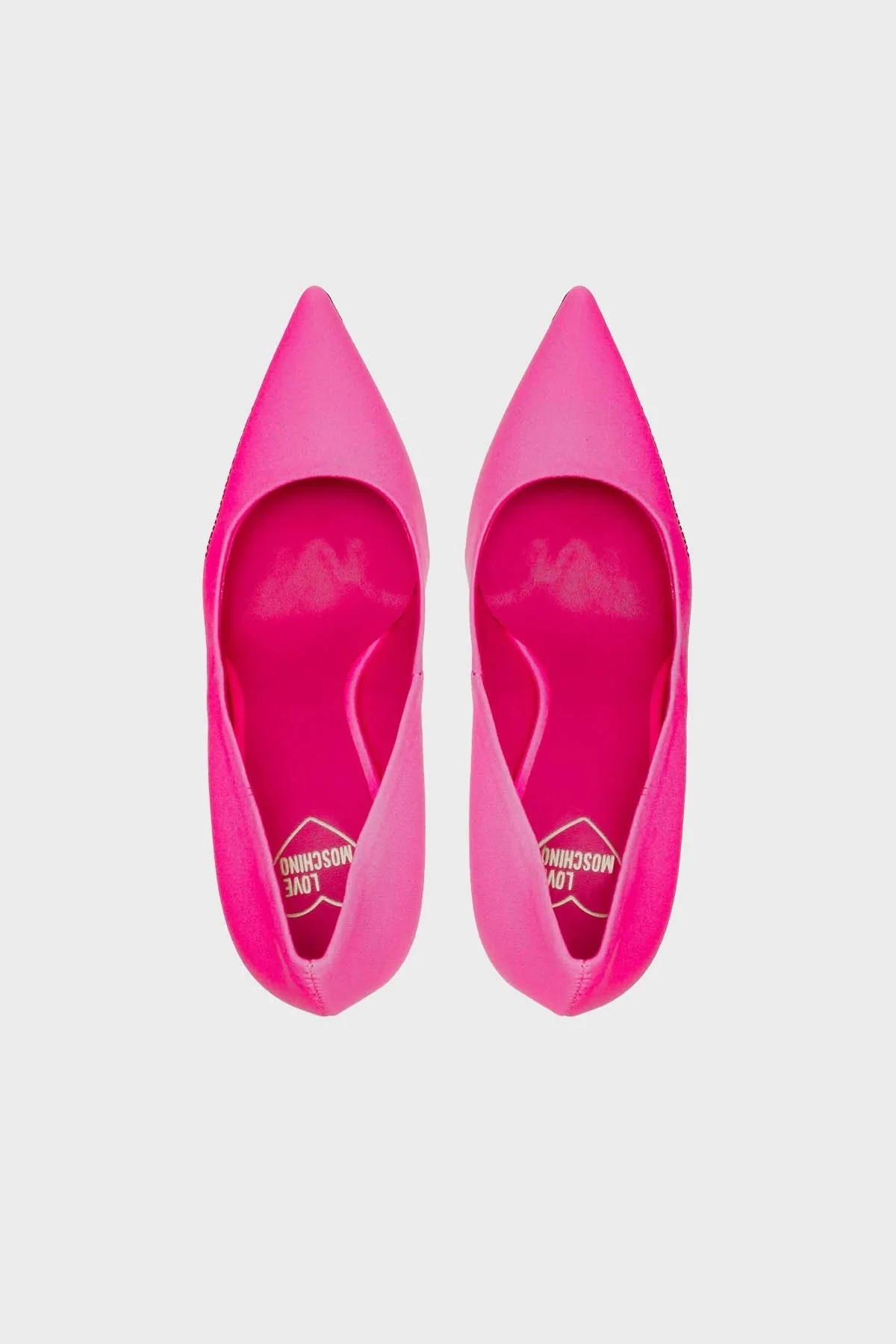 Love Moschino Logolu Sivri Burun Topuklu Bayan Ayakkabı JA10089G1GIM5604 FUŞYA - 4