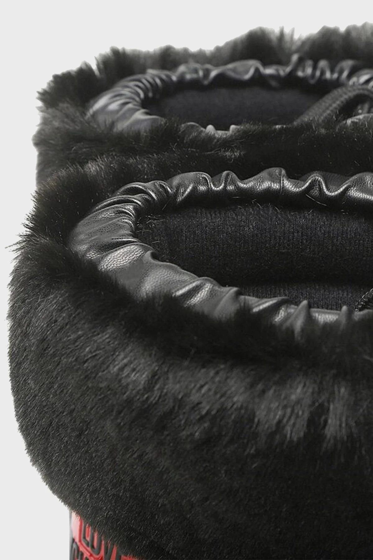 Love Moschino Logolu Suni Kürklü Bayan Kar Botu JA24432G0FIT2000 SİYAH - 5