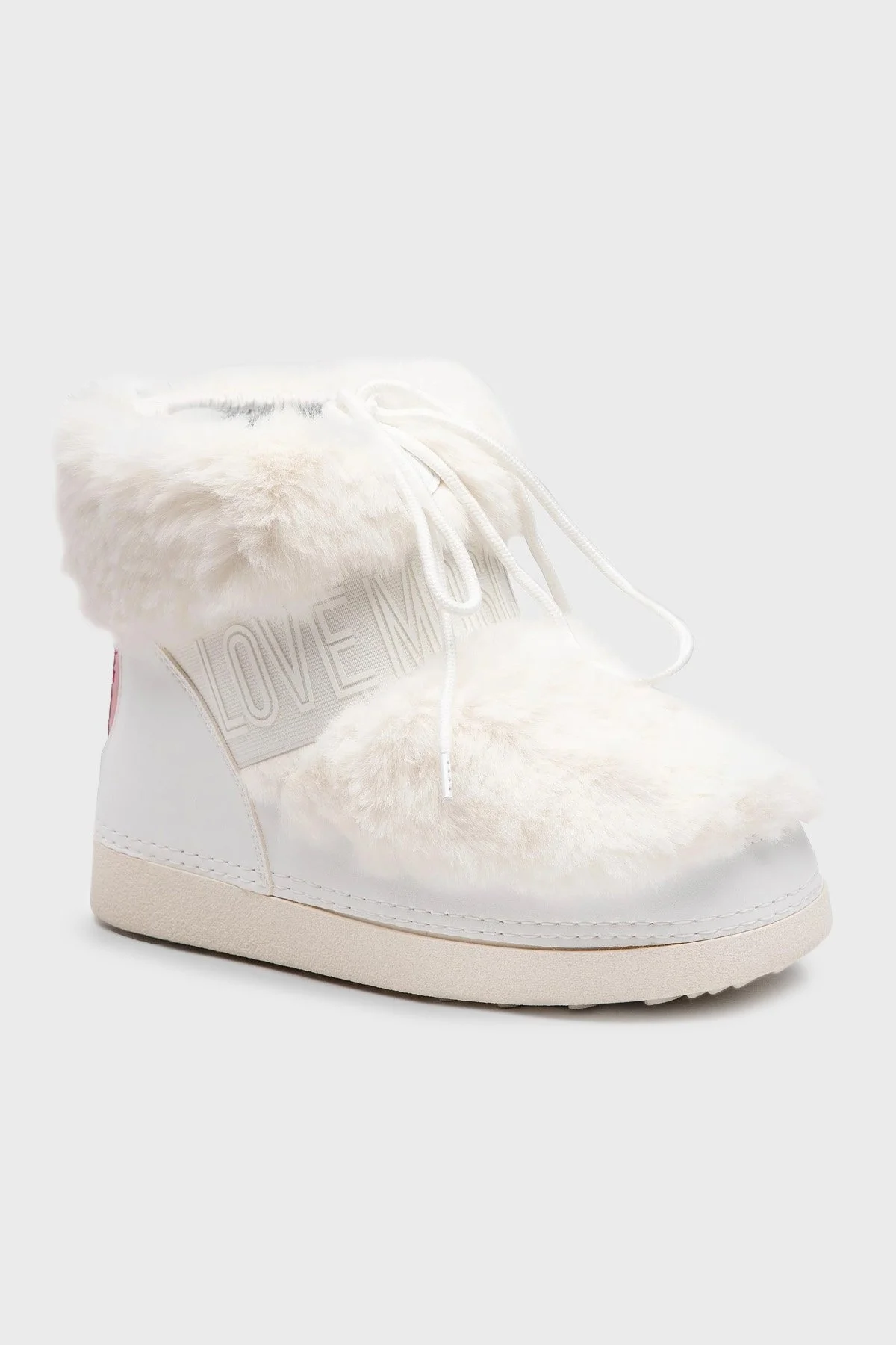 Love Moschino Logolu Suni Kürklü Bayan Kar Botu JA24432G0FIT2100 BEYAZ - 2