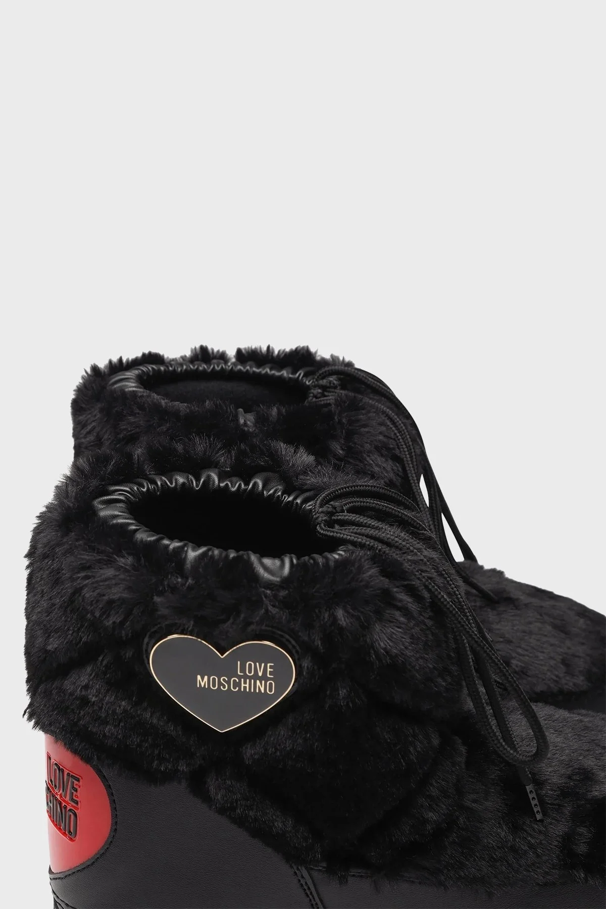 Love Moschino Logolu Suni Kürklü Su Geçirmez Yalıtımlı Bayan Kar Botu JA24232G0HJW0000 SİYAH - 4