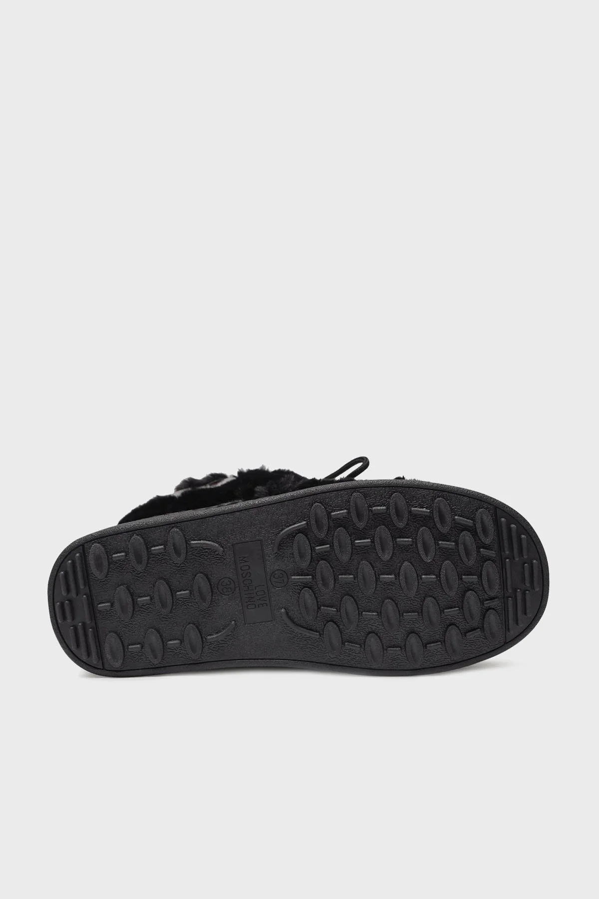 Love Moschino Logolu Suni Kürklü Su Geçirmez Yalıtımlı Bayan Kar Botu JA24232G0HJW0000 SİYAH - 5