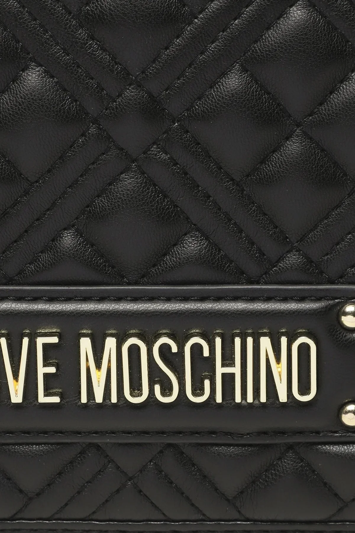 Love Moschino Logolu Suya Dayanıklı Ayarlanabilir Çapraz Omuz Askılı Bayan Çanta JC4062PP1HLA0000 SİYAH - 2