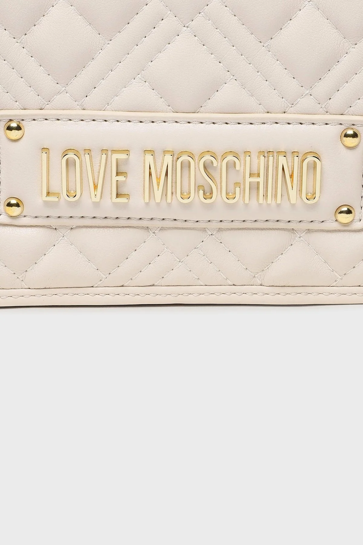 Love Moschino Logolu Suya Dayanıklı Ayarlanabilir Çapraz Omuz Askılı Bayan Çanta JC4062PP1HLA0110 EKRU - 2
