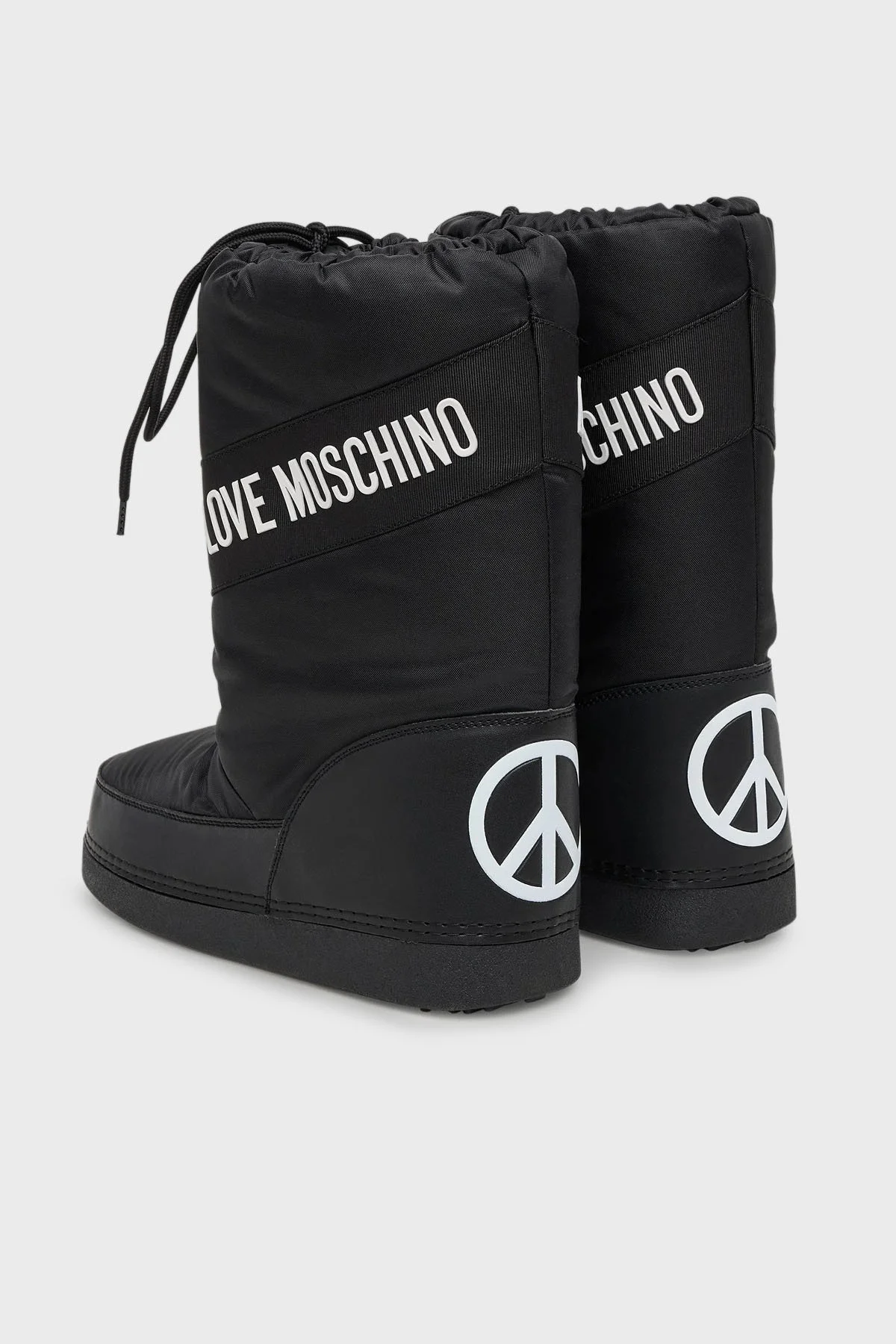 Love Moschino Logolu Suya Dayanıklı Büzgülü Bayan Kar Botu JA24032G0NISA000 SİYAH - 4