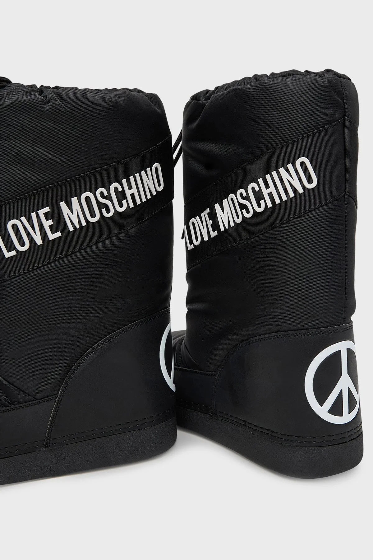 Love Moschino Logolu Suya Dayanıklı Büzgülü Bayan Kar Botu JA24032G0NISA000 SİYAH - 6