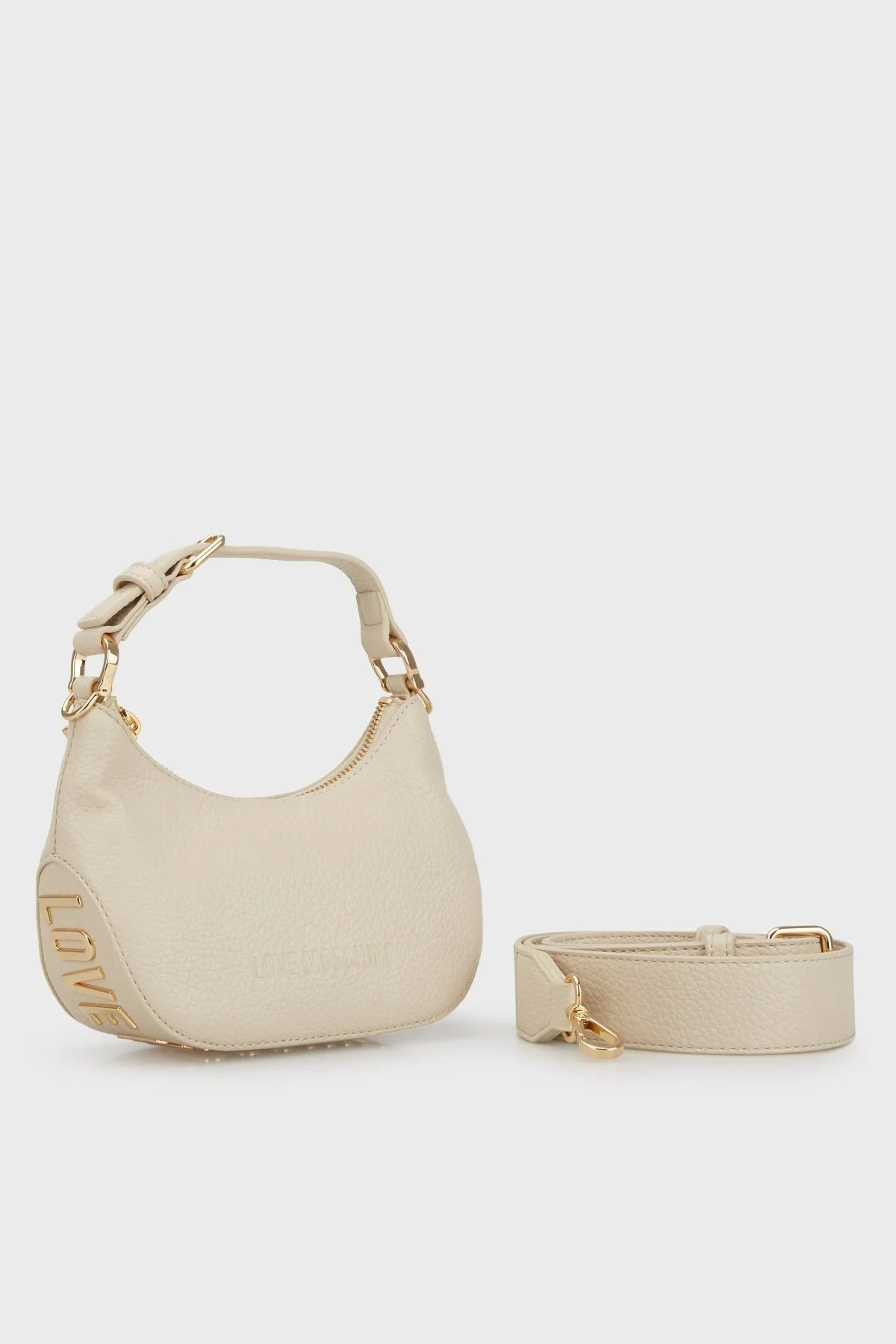 Love Moschino Logolu Suya Dayanıklı Uzatma Askılı Bayan Çanta JC4019PP1HLT0110 EKRU - 2