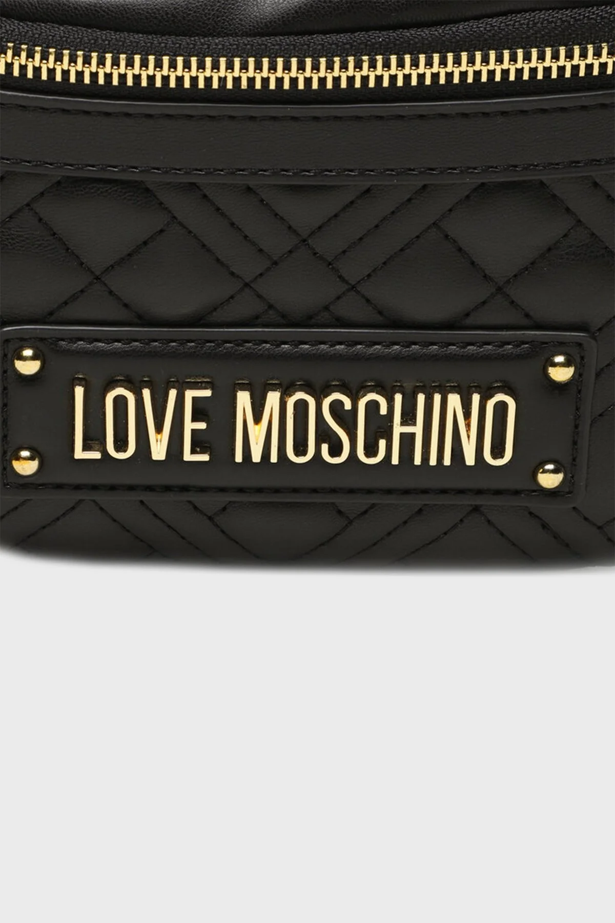 Love Moschino Logolu Tokalı Ayarlanabilir Kemerli Bayan Bel Çantası JC4003PP1HLA0000 SİYAH - 2