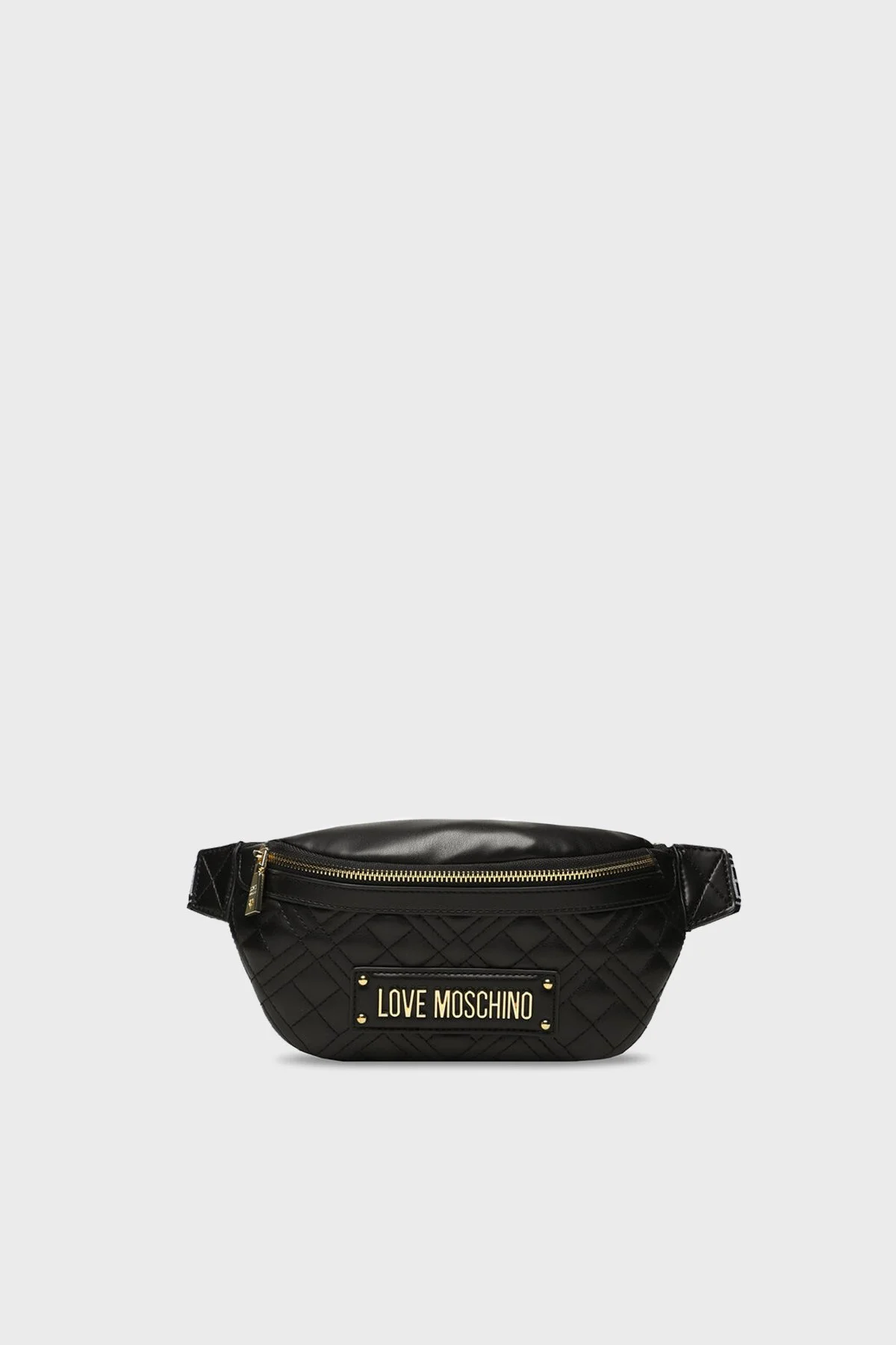 Love Moschino Logolu Tokalı Ayarlanabilir Kemerli Bayan Bel Çantası JC4003PP1HLA0000 SİYAH - 1