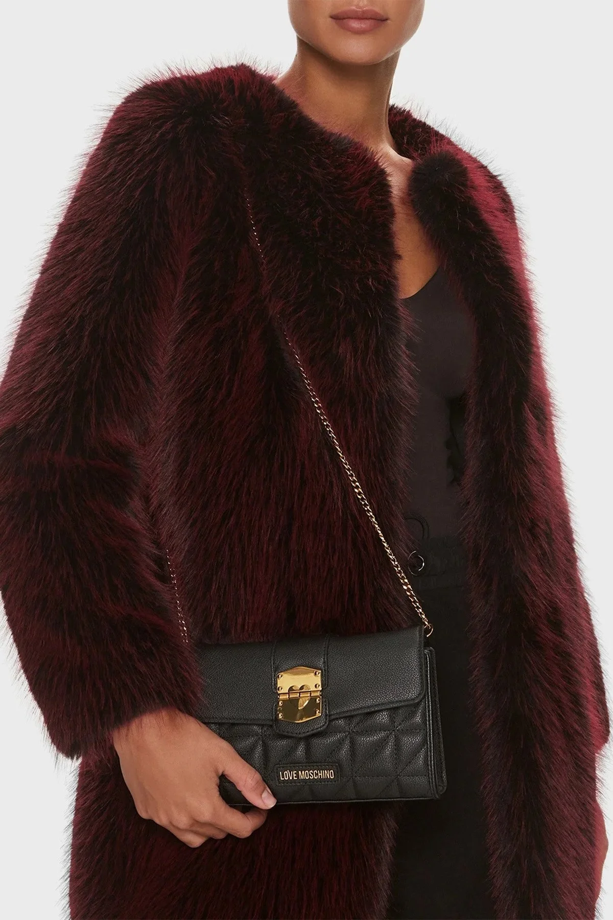 Love Moschino Logolu Zincir Askılı Bayan Çanta JC4053PP1ILI0000 SİYAH - 2