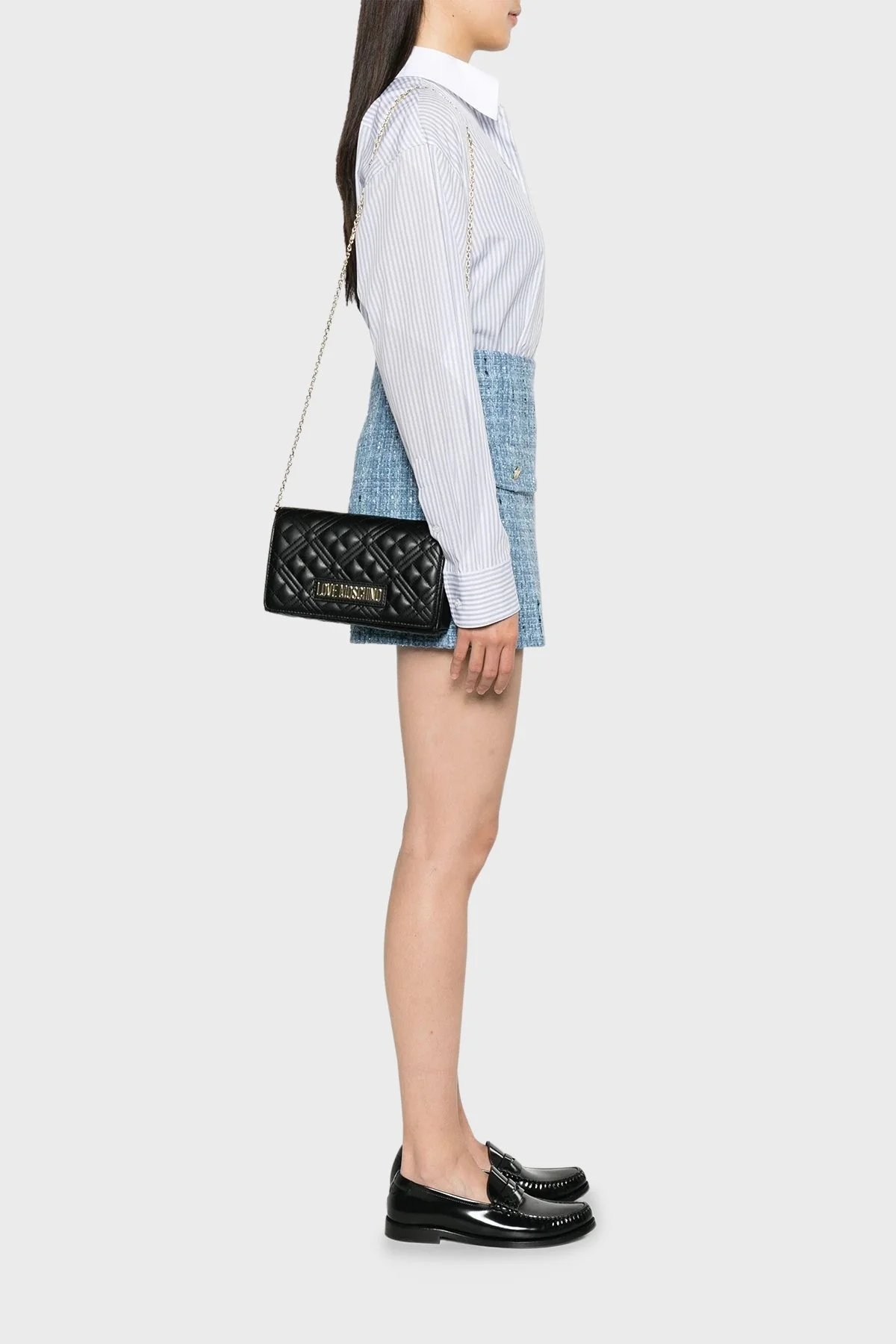 Love Moschino Logolu Zincir Askılı Bayan Çanta JC4079PP1ILA0000 SİYAH - 2