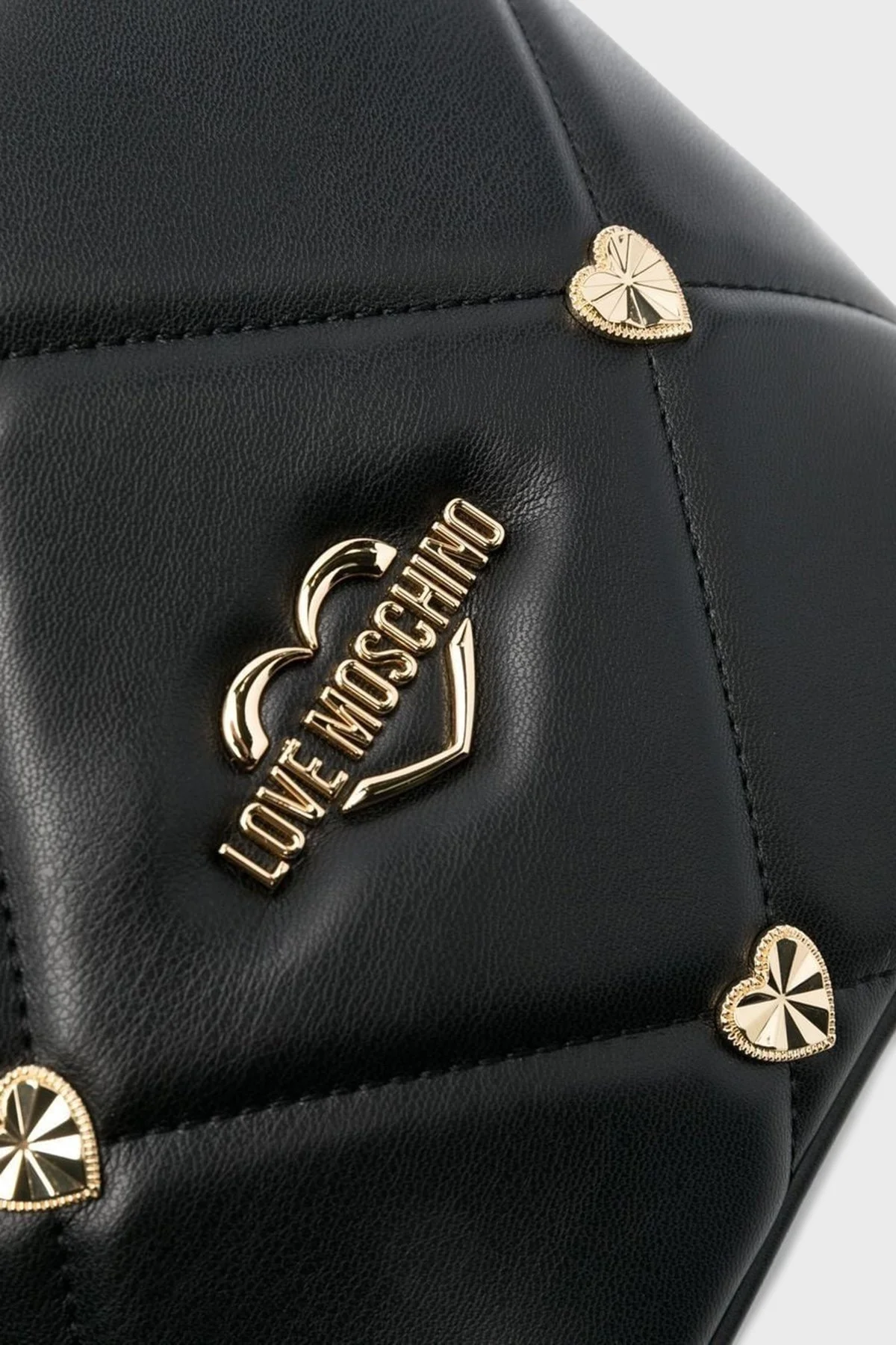 Love Moschino Logo Detaylı Zincir Askılı Bayan Çanta JC4082PP1GLZ0000 SİYAH - 4