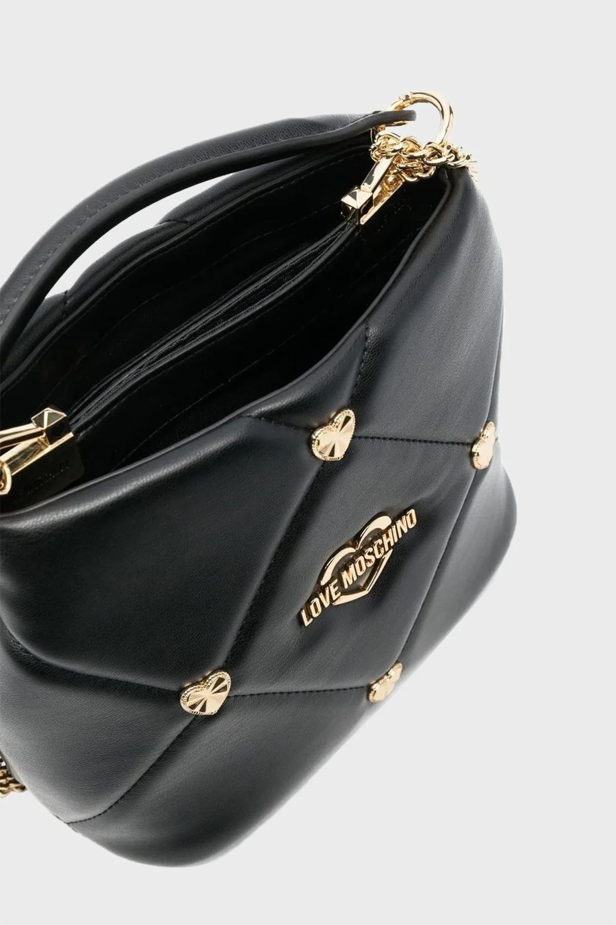 Love Moschino Logo Detaylı Zincir Askılı Bayan Çanta JC4082PP1GLZ0000 SİYAH - 5