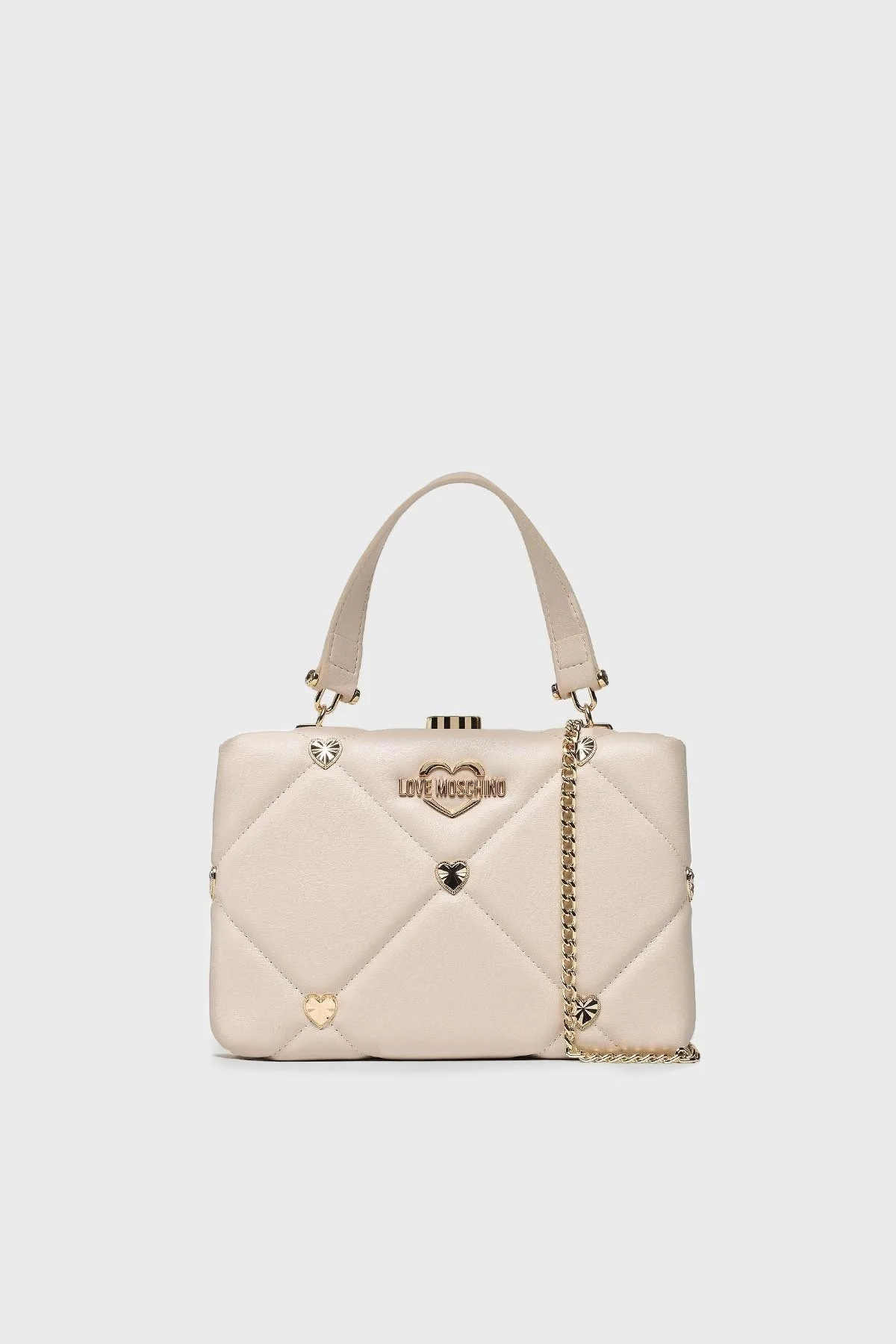 Love Moschino Logolu Zincir Askılı Bayan Çanta JC4087PP1GLZ0110 VİZON - 1