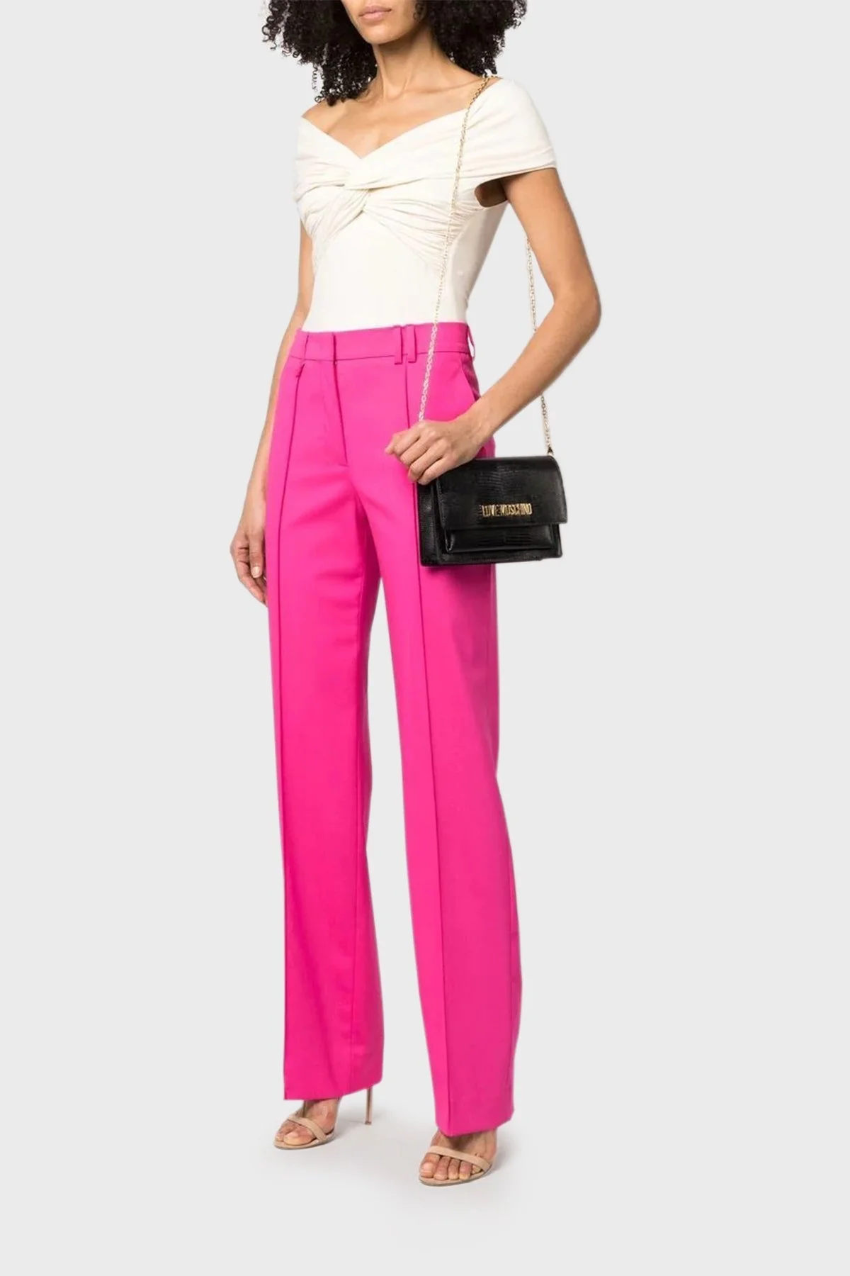 Love Moschino Logolu Zincir Askılı Bayan Çanta JC4095PP0GKP0000 SİYAH - 2