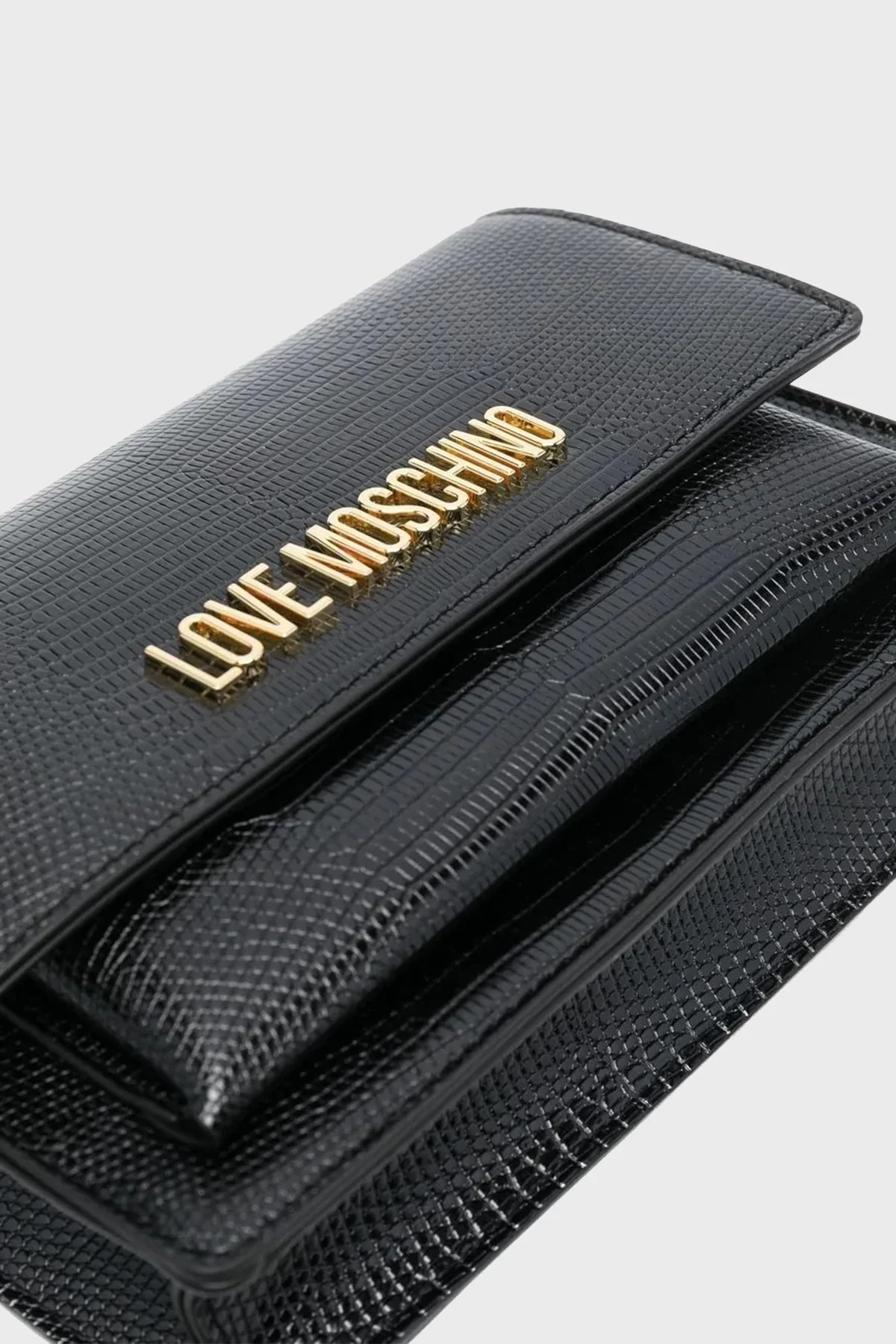 Love Moschino Logolu Zincir Askılı Bayan Çanta JC4095PP0GKP0000 SİYAH - 4