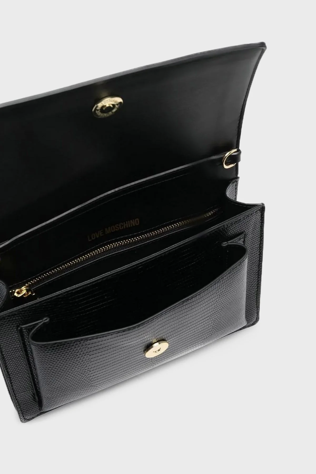 Love Moschino Logolu Zincir Askılı Bayan Çanta JC4095PP0GKP0000 SİYAH - 5