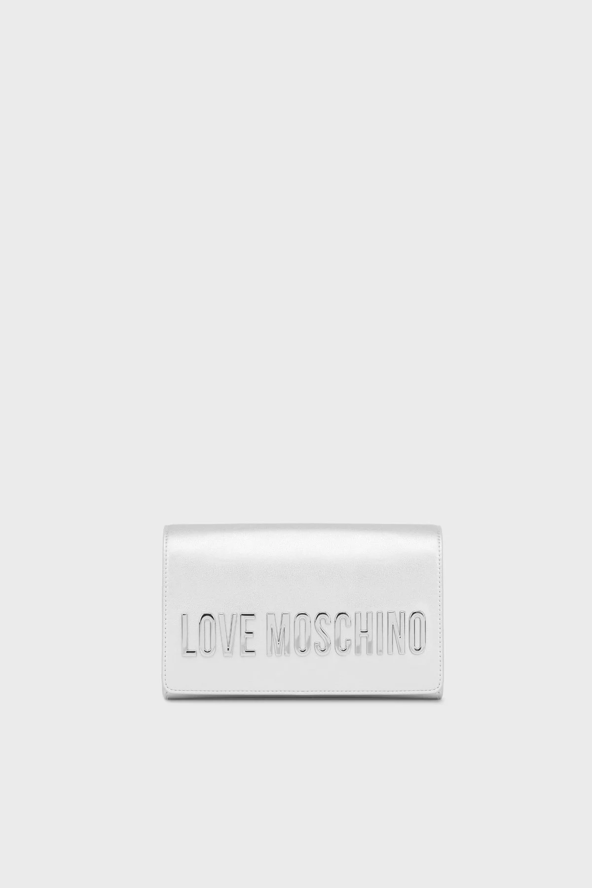 Love Moschino Logolu Zincir Askılı Bayan Çanta JC4103PP1MKD196B GÜMÜŞ - 1