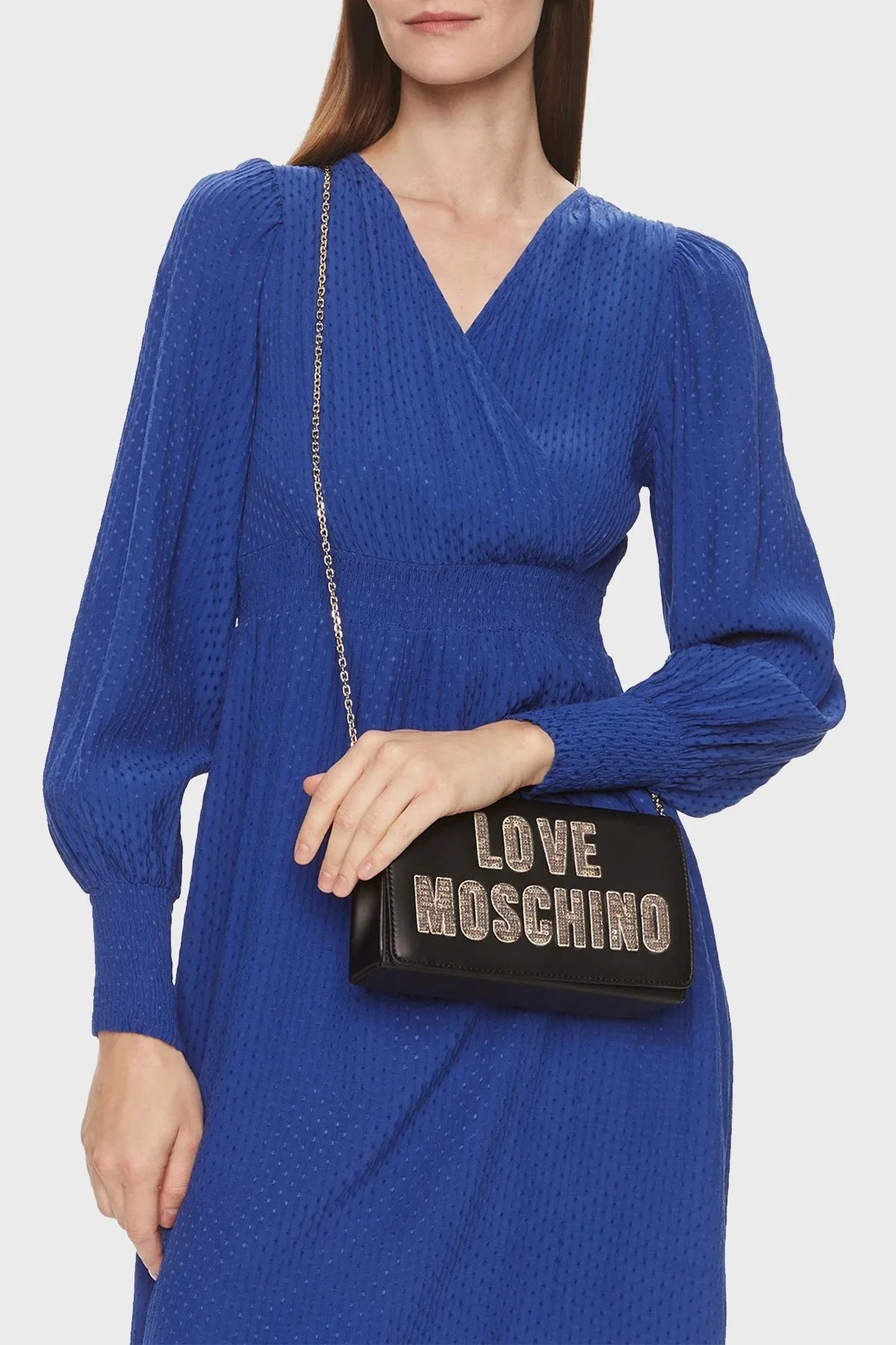 Love Moschino Logolu Zincir Askılı Bayan Çanta JC4293PP0IKK100A SİYAH - 2