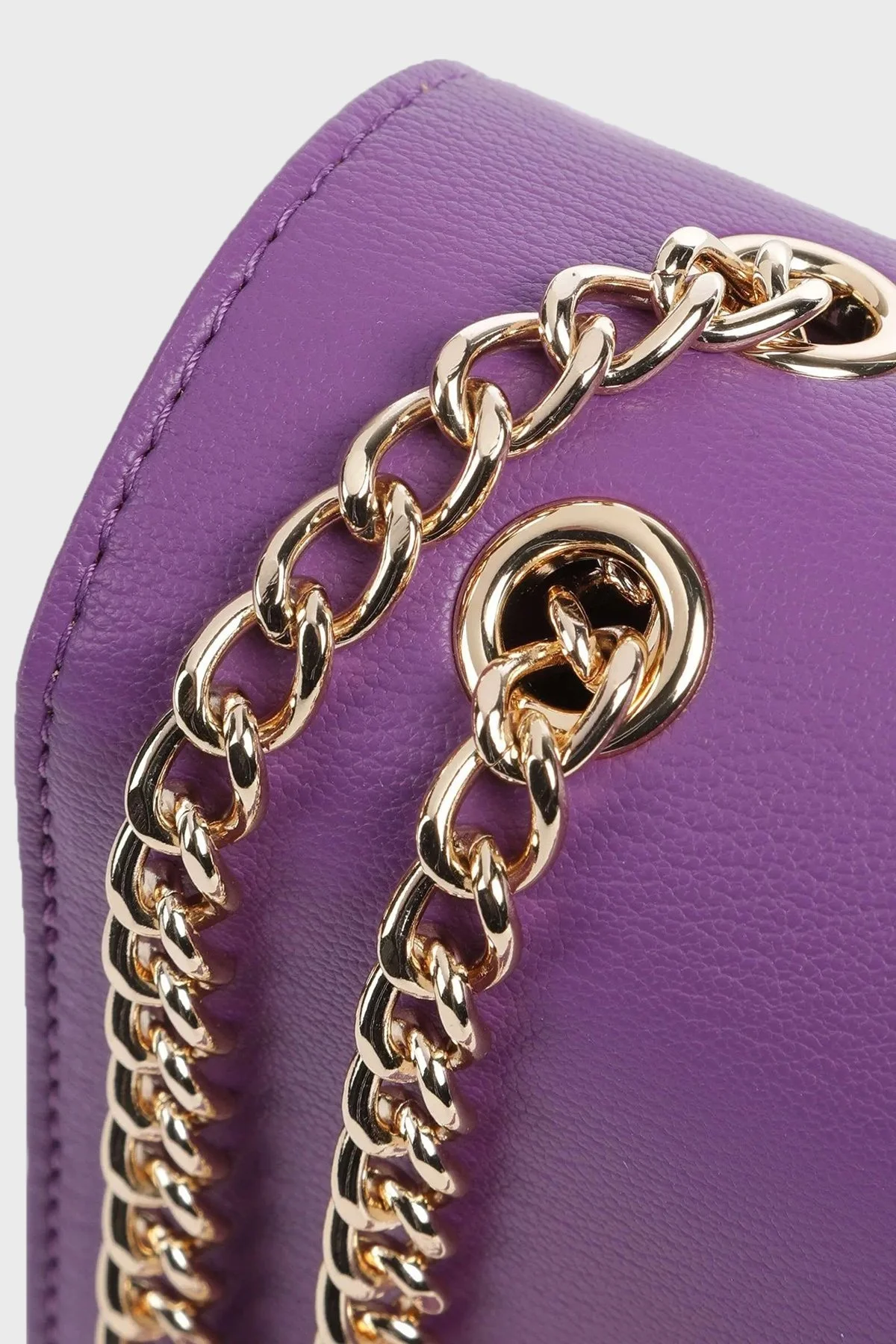 Love Moschino Logolu Zincir Askılı Bayan Çanta JC4302PP0IKN0650 MOR - 3