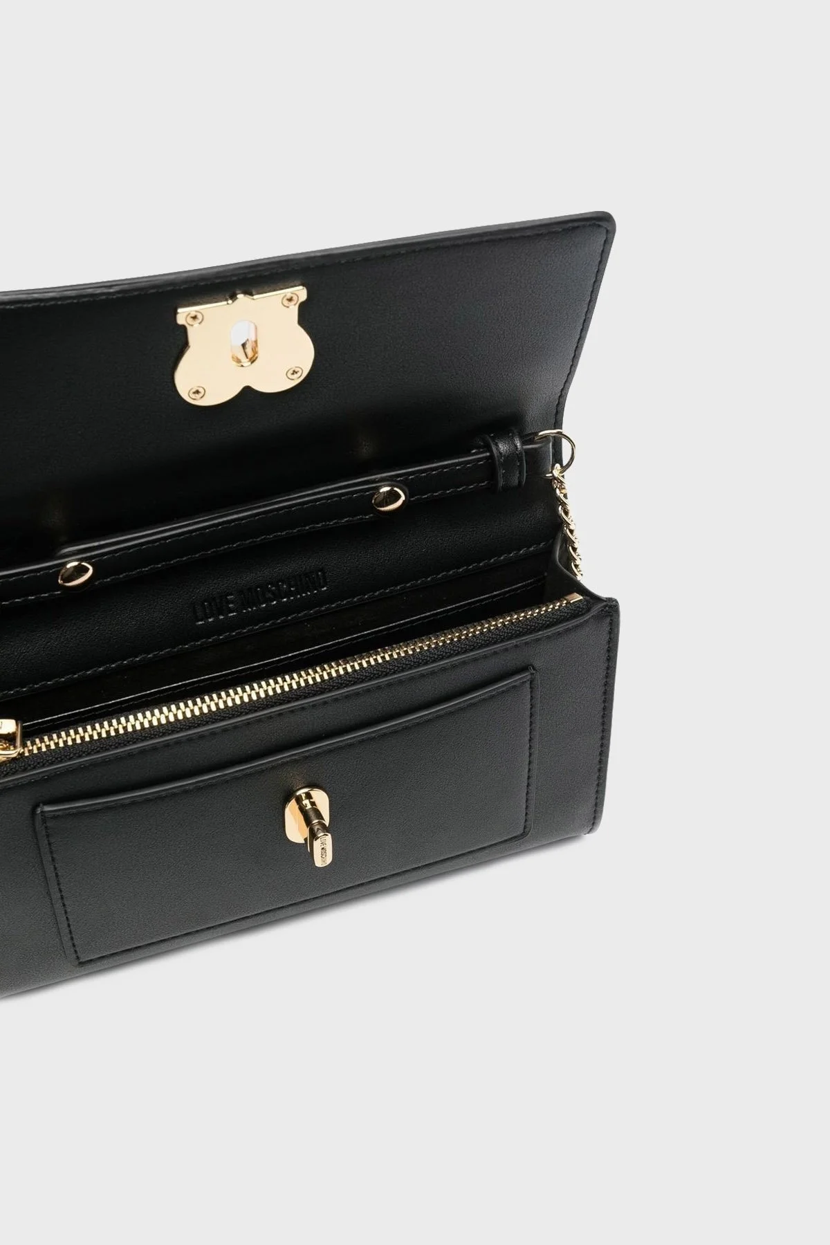 Love Moschino Logolu Zincir Askılı Bayan Çanta JC4311PP0GKF0000 SİYAH - 5