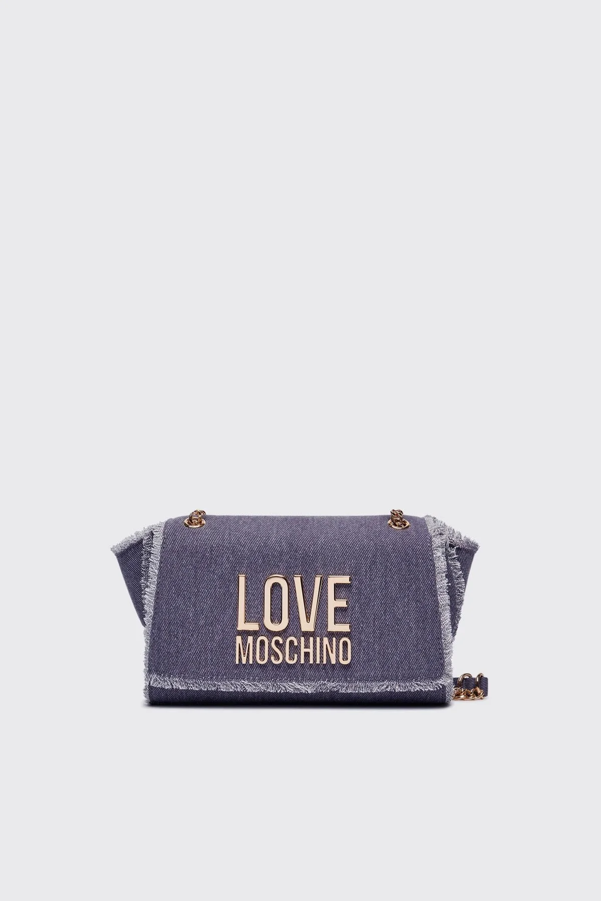 Love Moschino Logolu Zincir Askılı Bayan Çanta JC4317PP0IKQ0765 MAVİ - 1