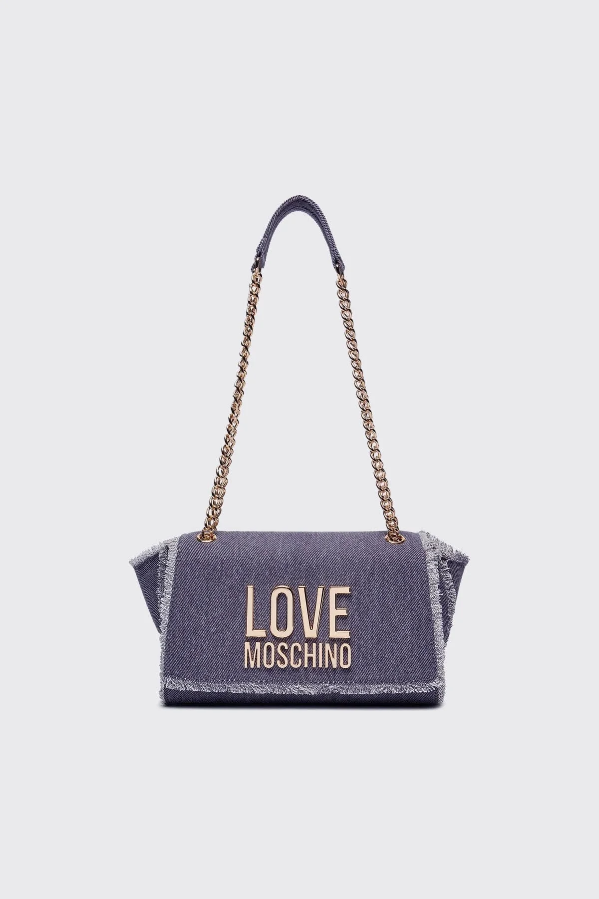 Love Moschino Logolu Zincir Askılı Bayan Çanta JC4317PP0IKQ0765 MAVİ - 3