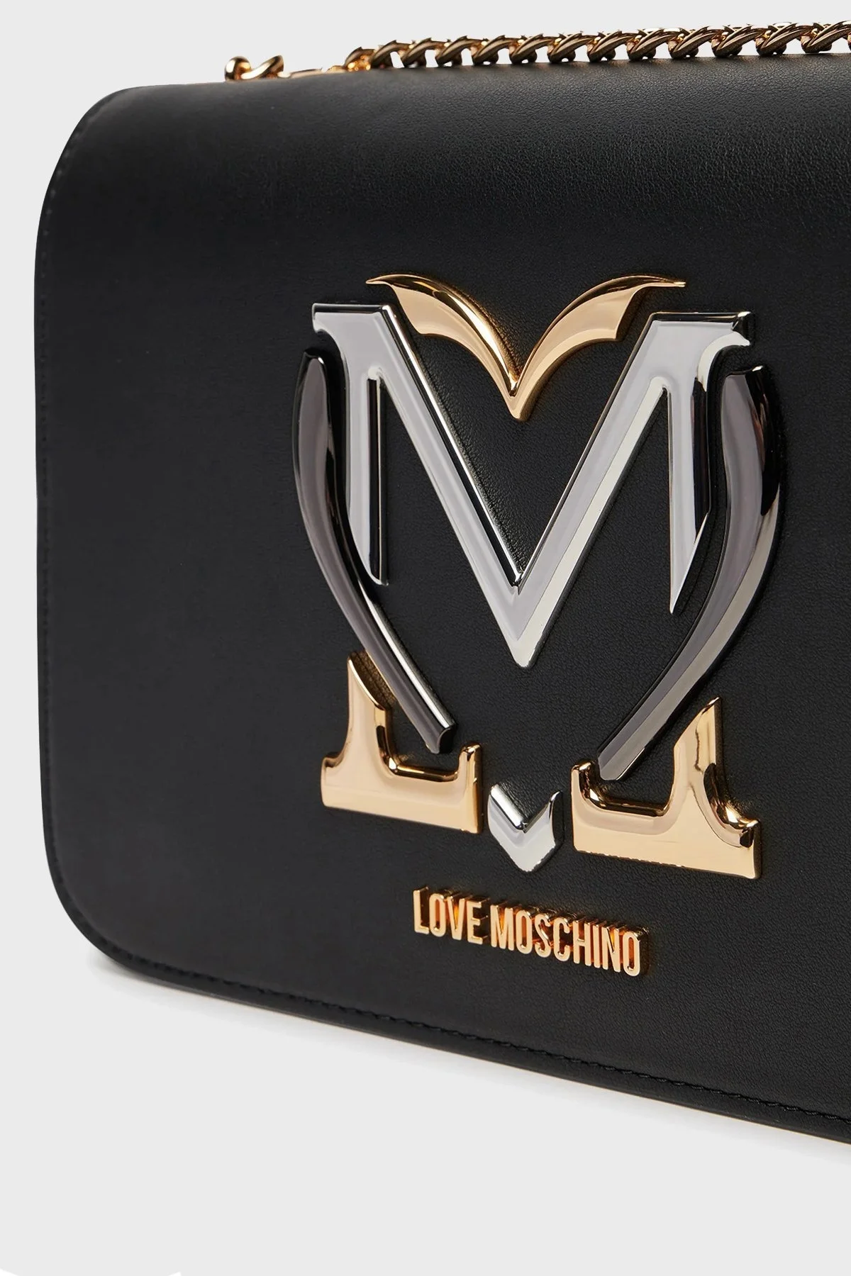 Love Moschino Logolu Zincir Askılı Bayan Çanta JC4330PP0LKN0000 SİYAH - 3