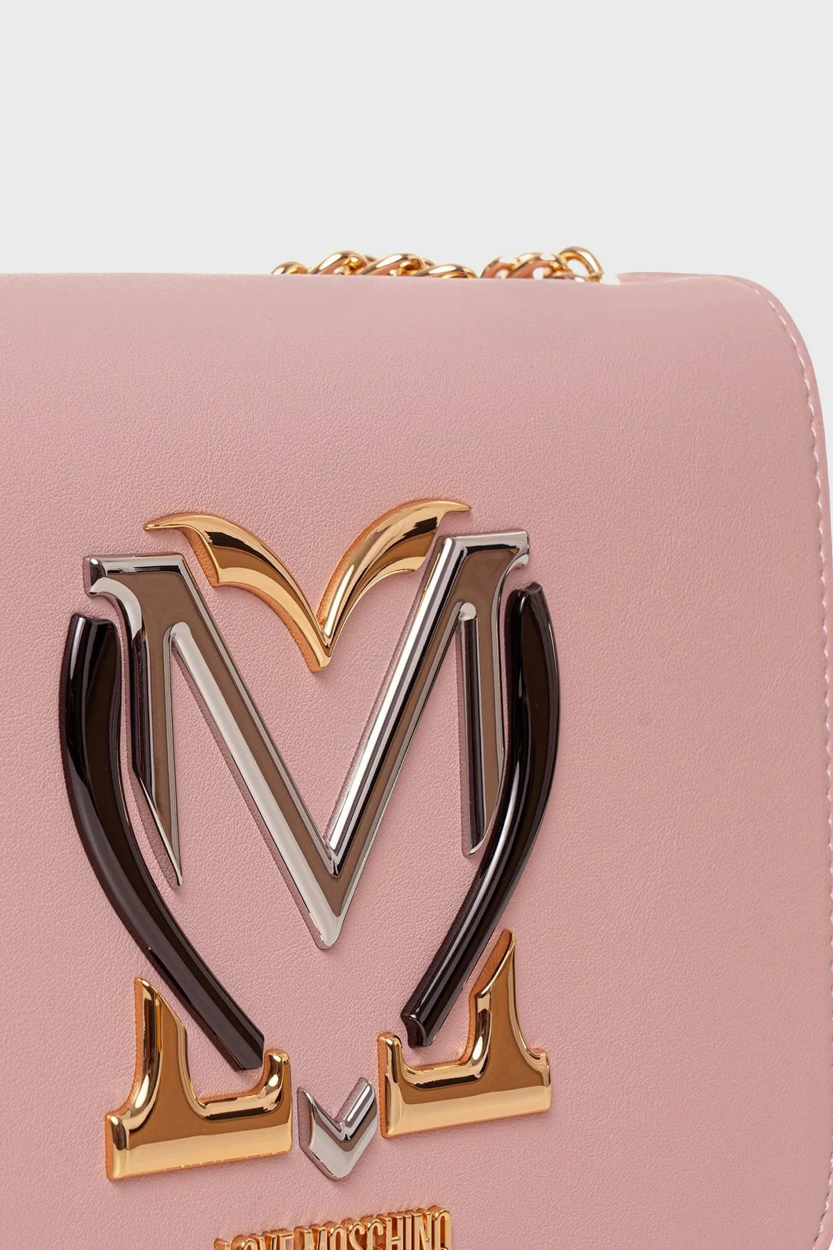 Love Moschino Logolu Zincir Askılı Bayan Çanta JC4330PP0LKN0601 PUDRA - 3