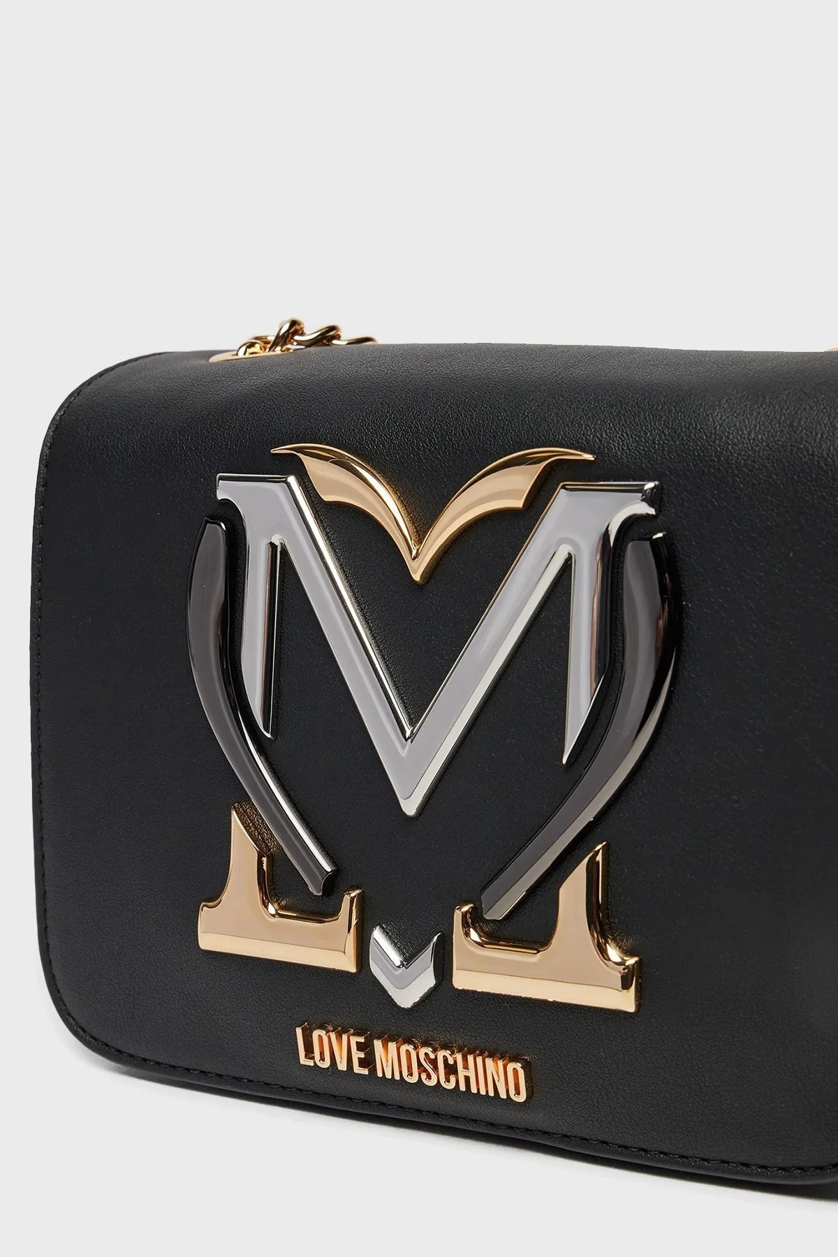 Love Moschino Logolu Zincir Askılı Bayan Çanta JC4332PP0LKN0000 SİYAH - 3