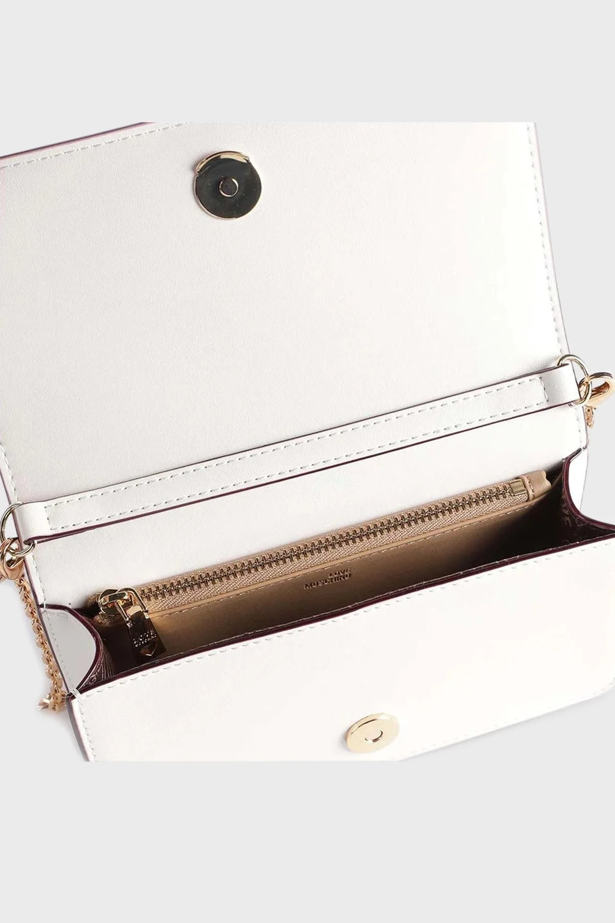 Love Moschino Logolu Zincir Askılı Bayan Çanta JC5698PP0FKQ0120 BEYAZ - 4