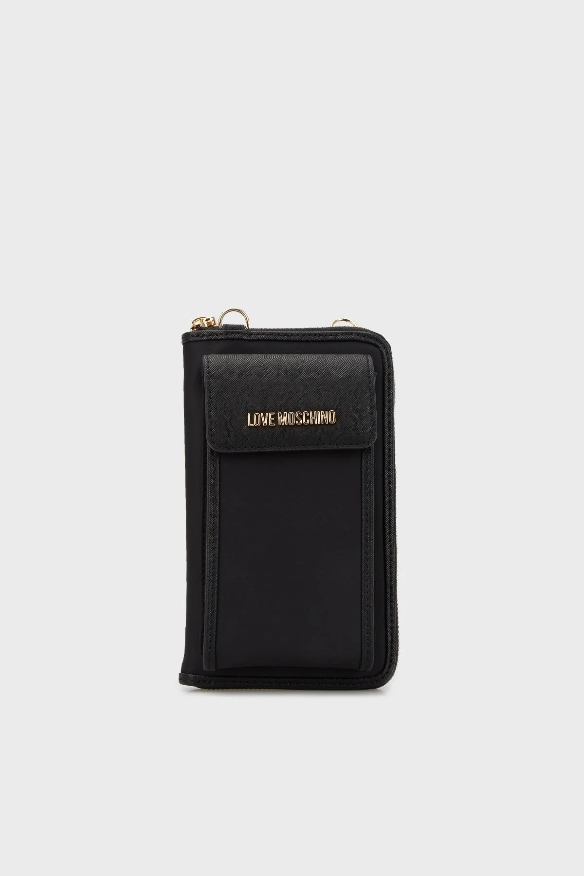 Love Moschino Logolu Zincir Askılı Bayan Telefon Çantası JC5636PP0GLG100A SİYAH - 1