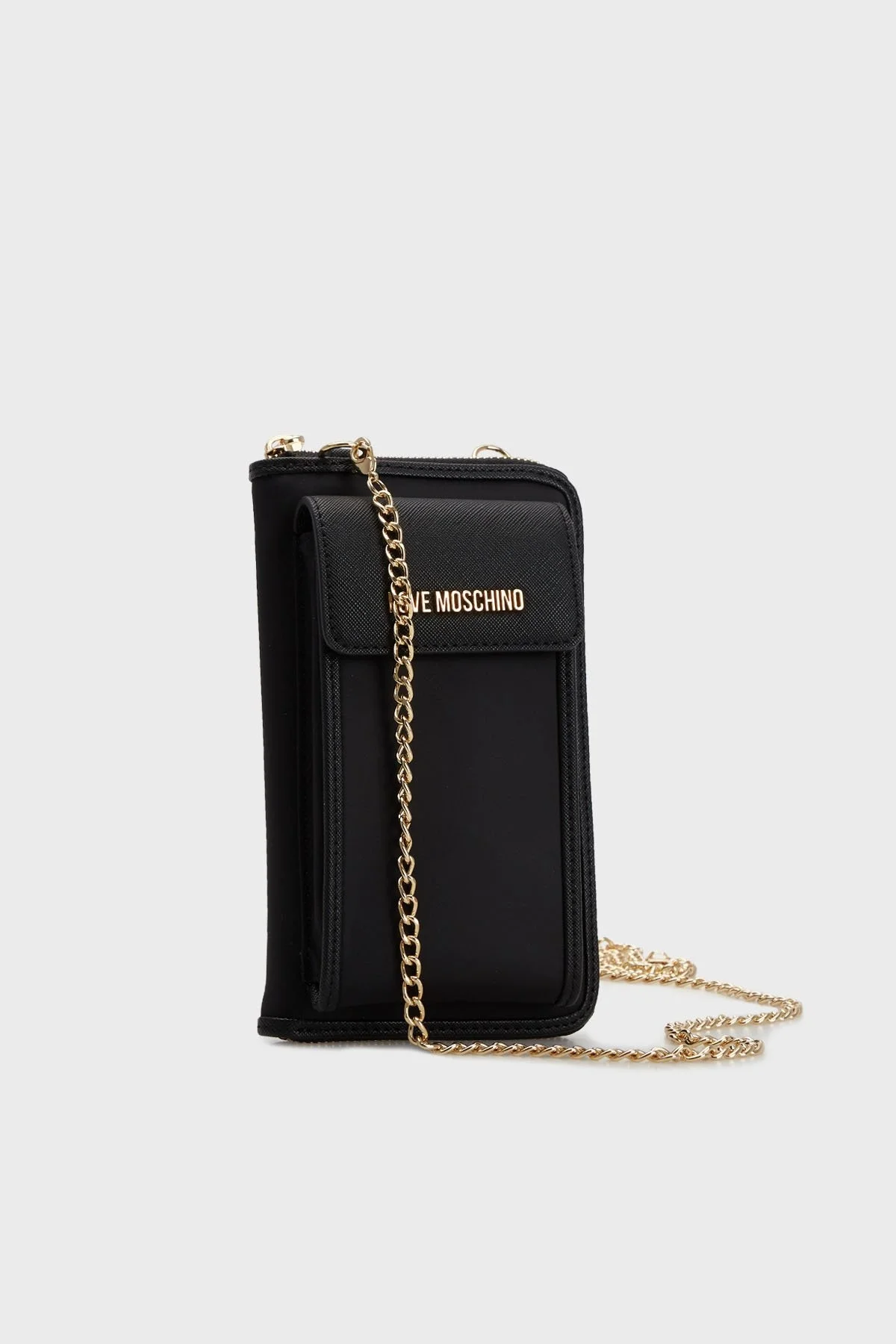 Love Moschino Logolu Zincir Askılı Bayan Telefon Çantası JC5636PP0GLG100A SİYAH - 2