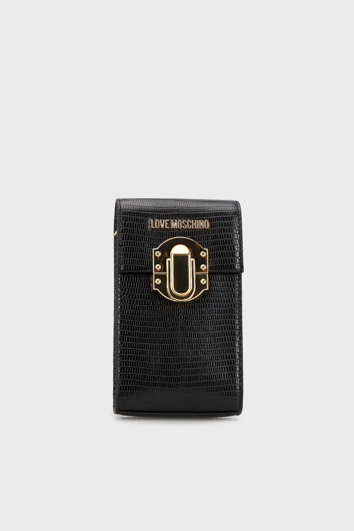 Love Moschino Logolu Zincir Askılı Bayan Telefon Çantası JC5727PP0GKU0000 SİYAH - 1