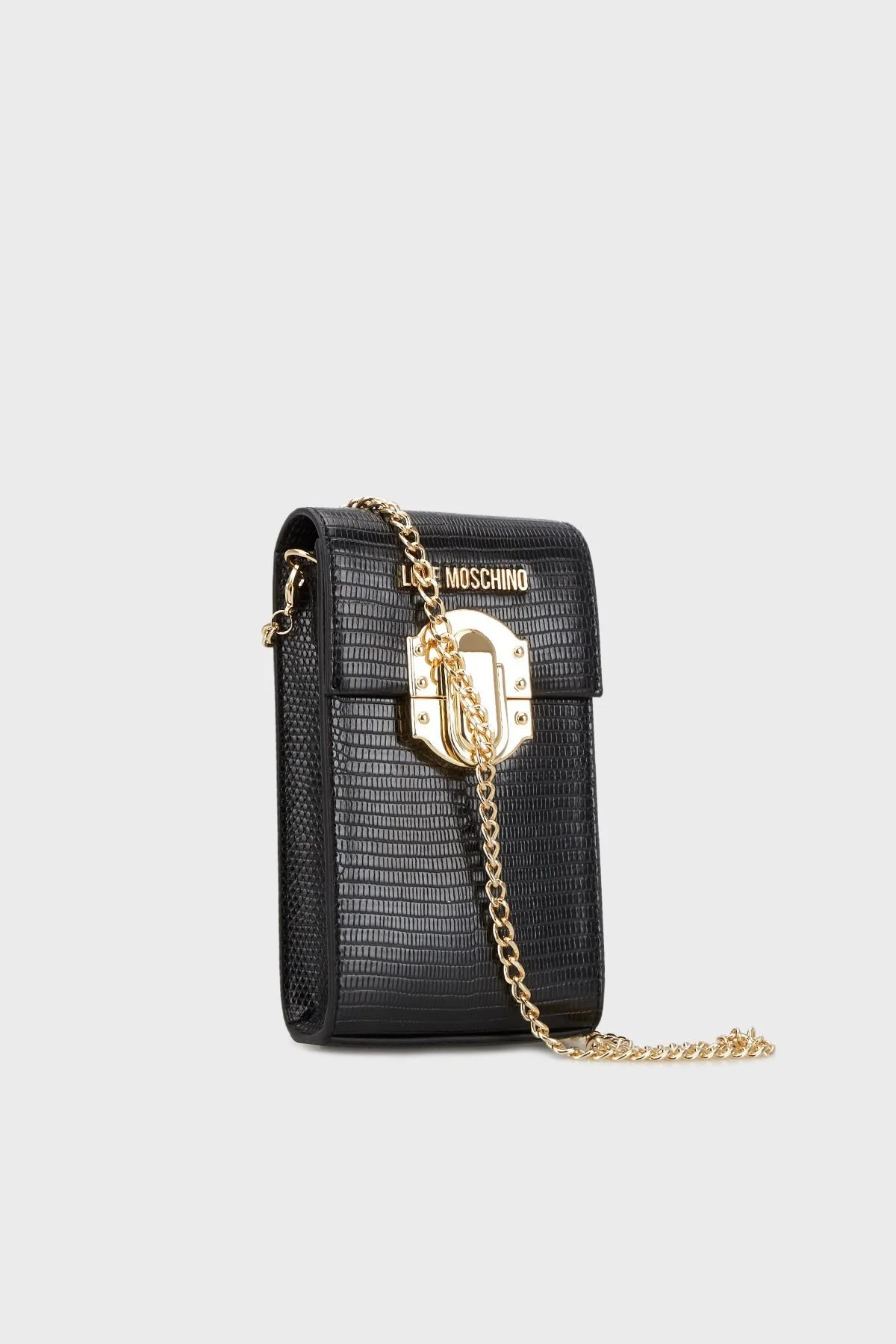 Love Moschino Logolu Zincir Askılı Bayan Telefon Çantası JC5727PP0GKU0000 SİYAH - 2