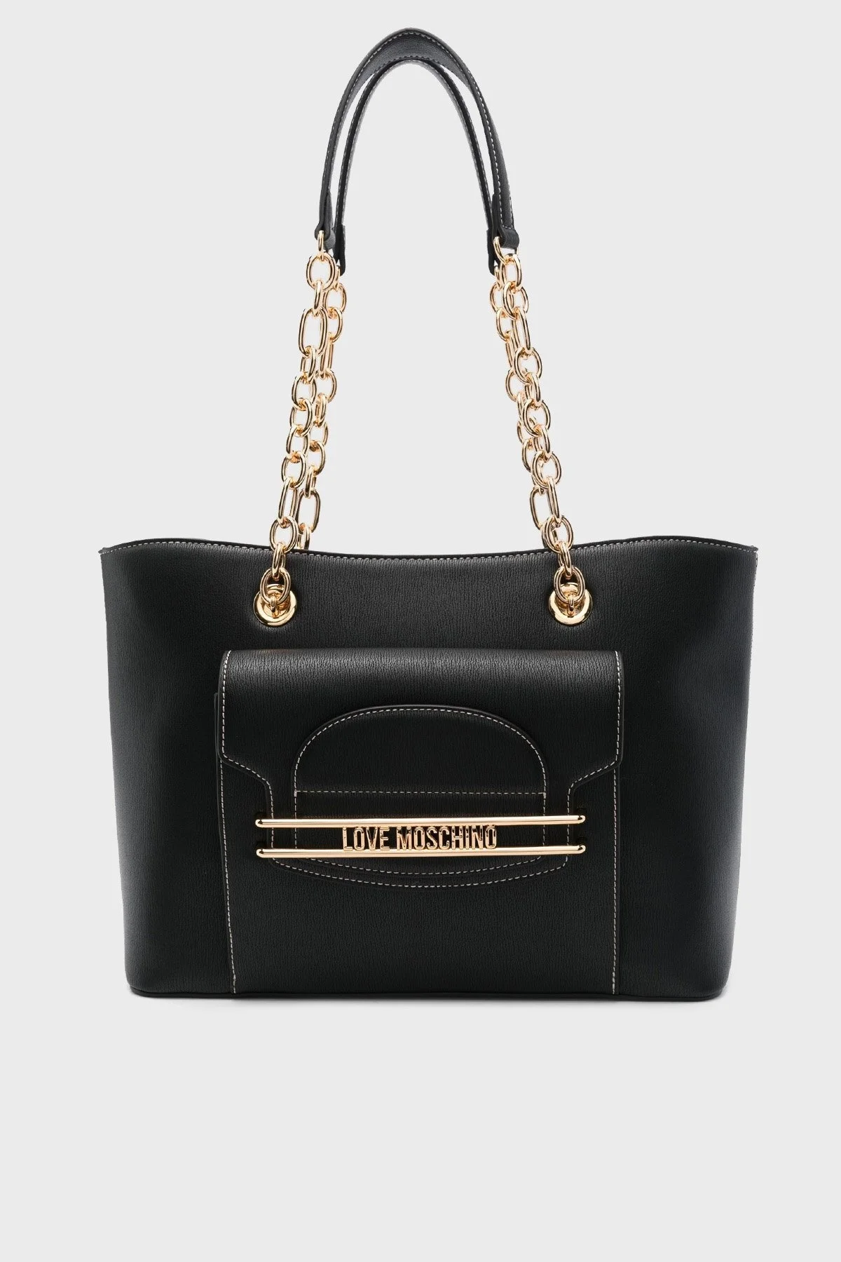 Love Moschino Logolu Zincir Askılı Büyük Bayan Çanta JC4344PP0LKP0000 SİYAH - 1