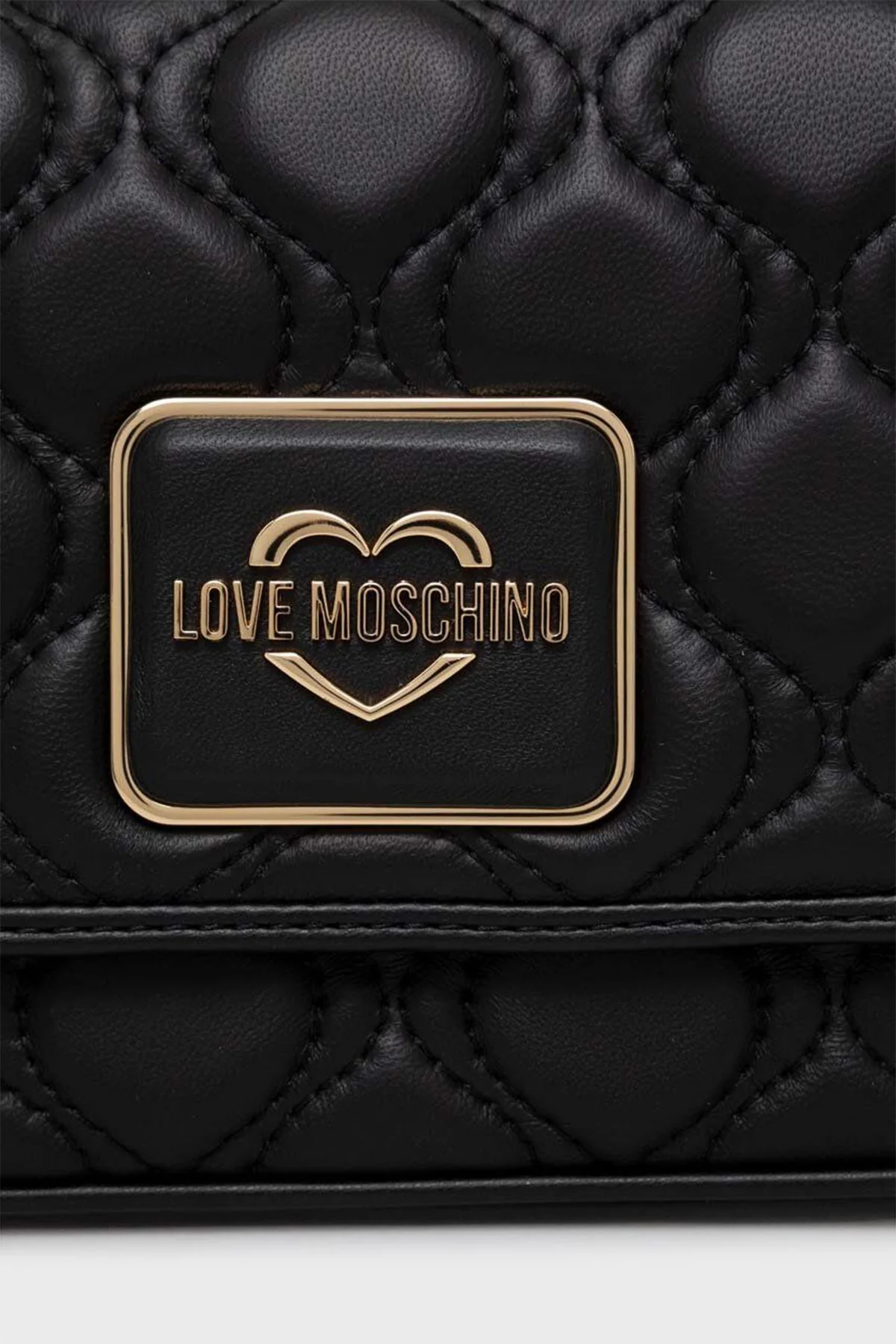Love Moschino Logolu Zincir Askılı Deri Bayan Çanta JC4242PP0HK1200A SİYAH - 3