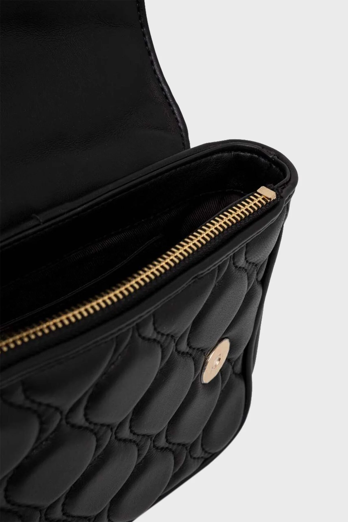 Love Moschino Logolu Zincir Askılı Deri Bayan Çanta JC4242PP0HK1200A SİYAH - 5