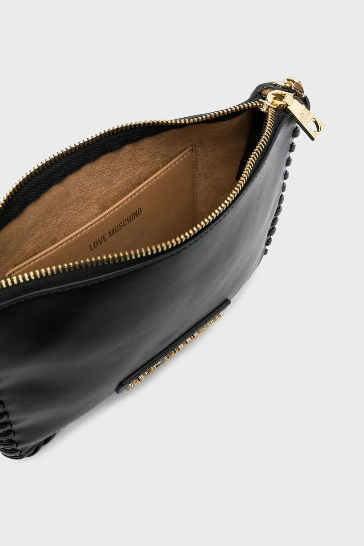 Love Moschino Logolu Zincir Askılı Fermuarlı Bayan Çanta JC4245PP0GKQ100A SİYAH - 5