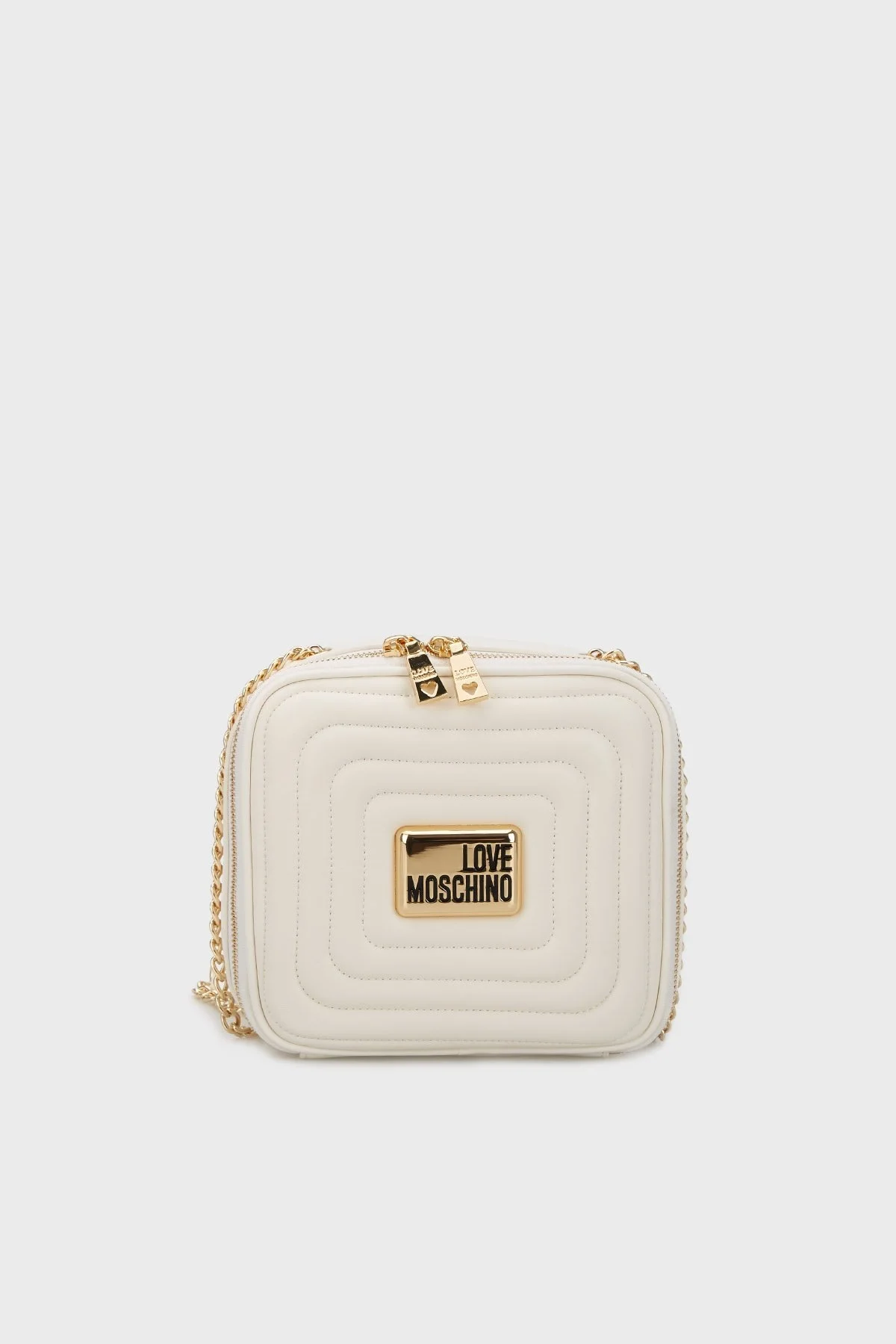 Love Moschino Logolu Zincir Askılı Fermuarlı Bayan Çanta JC4334PP0GK2010A BEYAZ - 1
