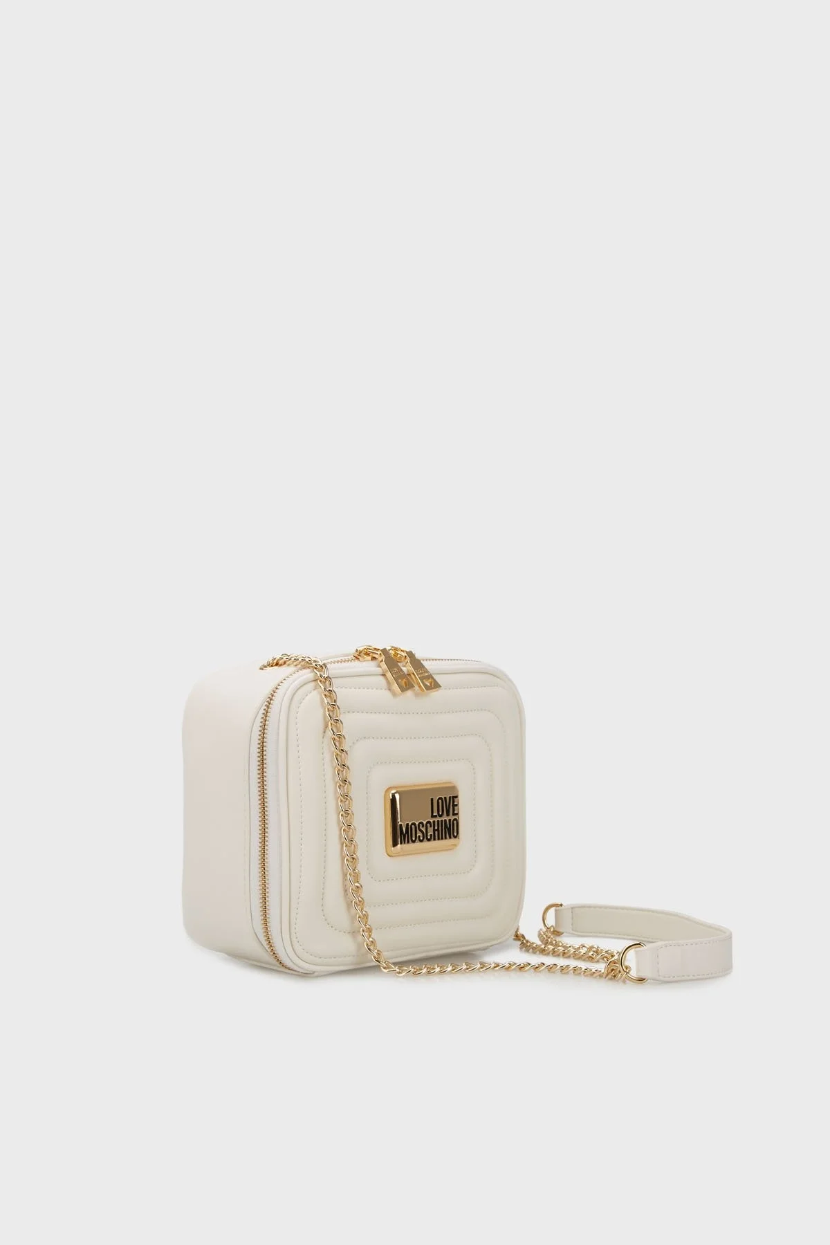 Love Moschino Logolu Zincir Askılı Fermuarlı Bayan Çanta JC4334PP0GK2010A BEYAZ - 2