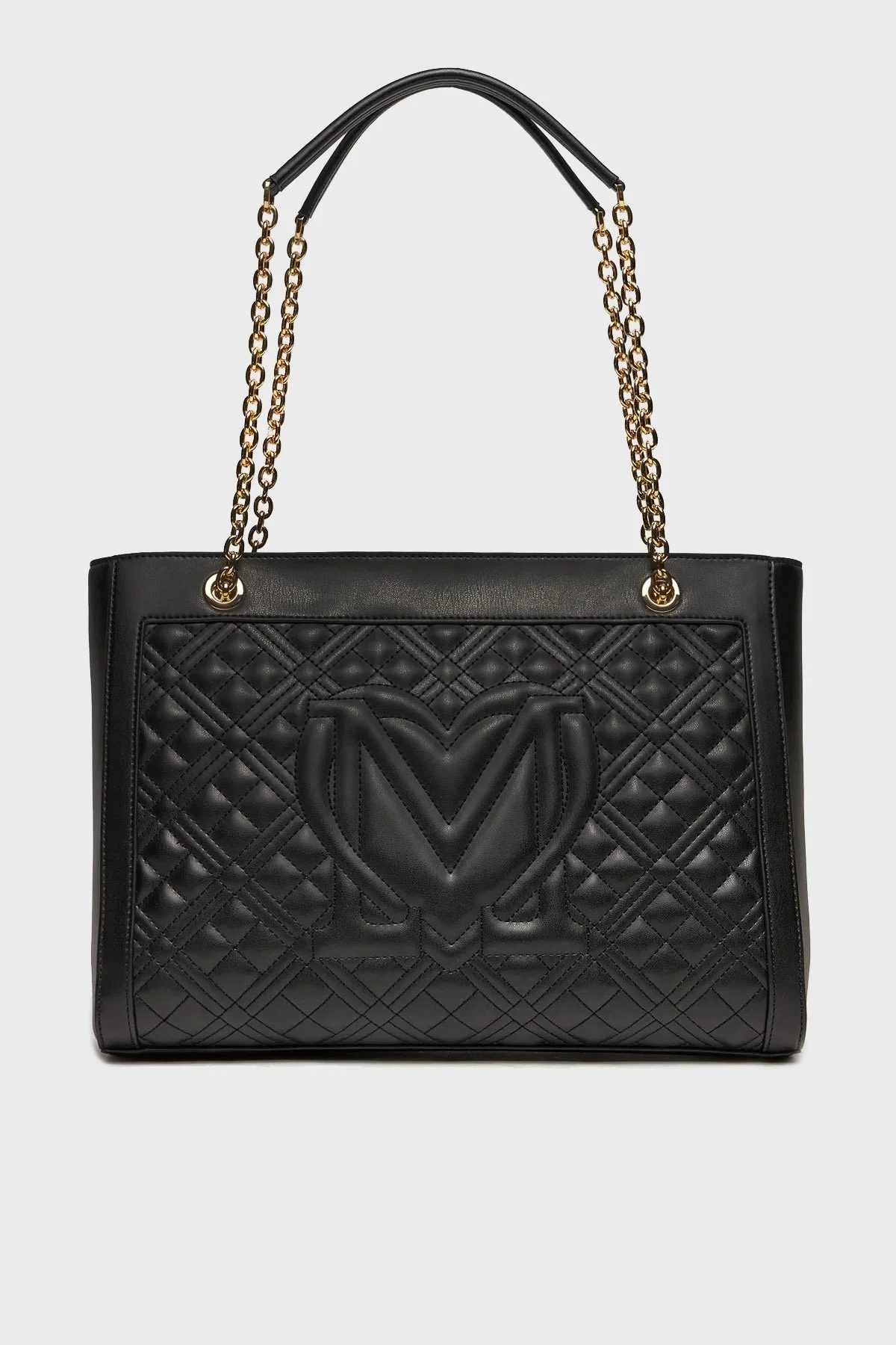 Love Moschino Logolu Zincir Askılı Kapitone Bayan Çanta JC4006PP0ILA0000 SİYAH - 4