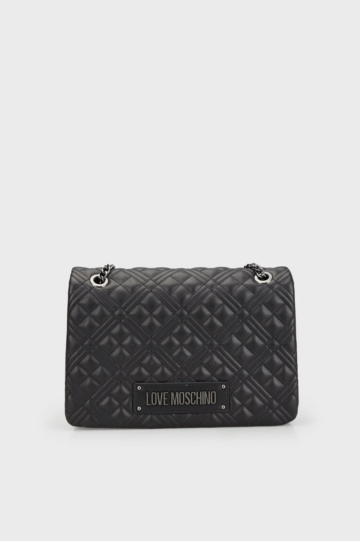 Love Moschino Logolu Zincir Askılı Kapitone Bayan Çanta JC4014PP0ILA000A SİYAH - 1