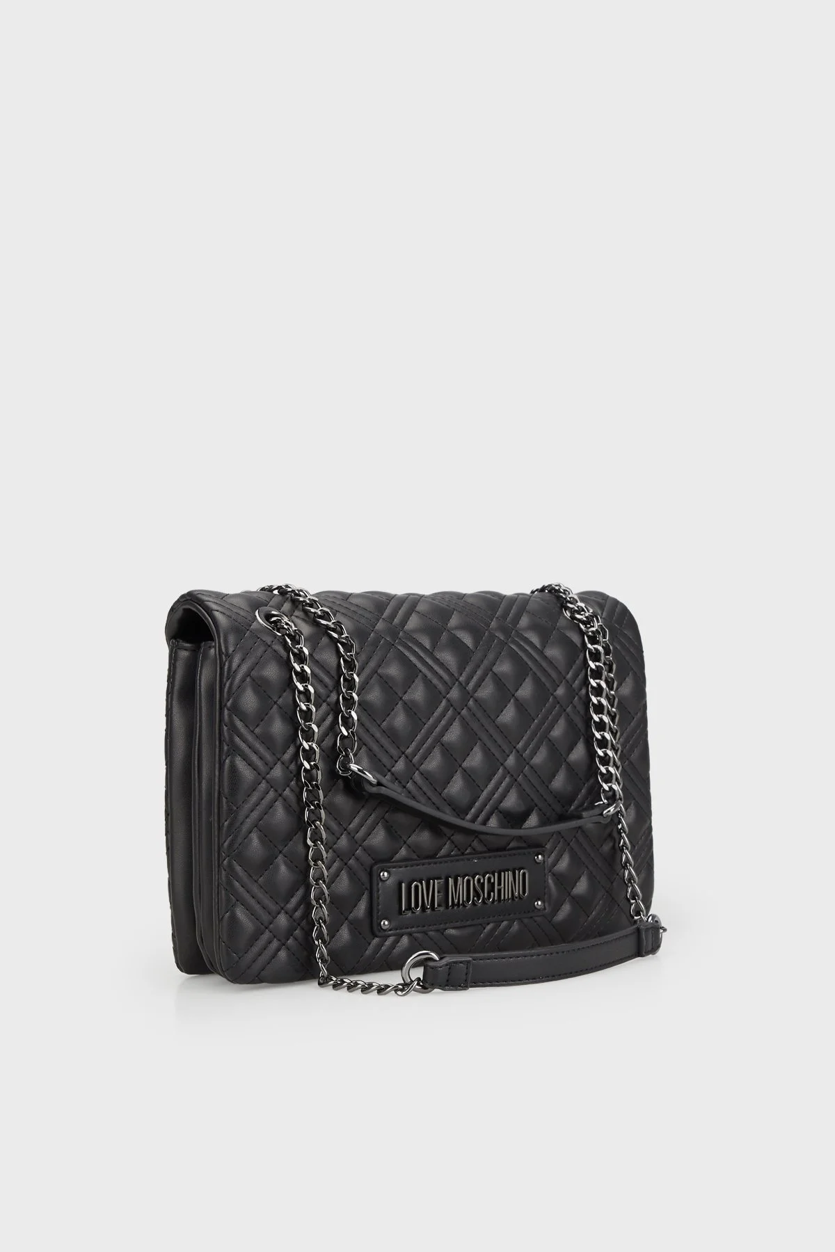 Love Moschino Logolu Zincir Askılı Kapitone Bayan Çanta JC4014PP0ILA000A SİYAH - 2